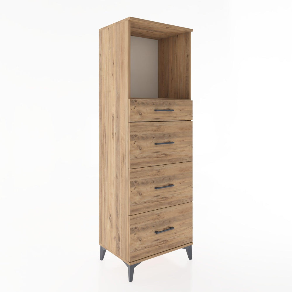 Woodntry Modular Cabinet Pine 60x44x170 cm with Drawers and Shelves CR50-3