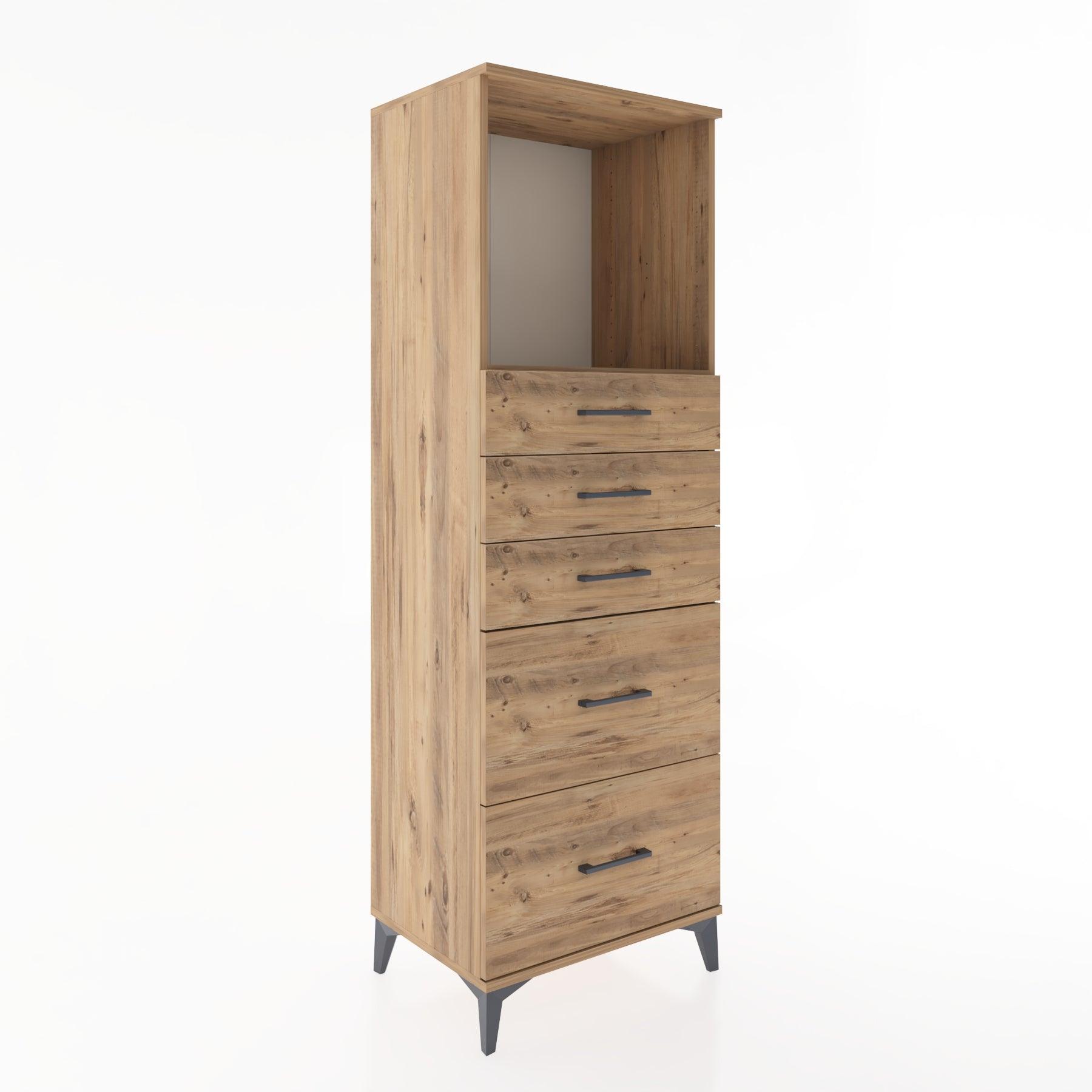 Woodntry Modular Cabinet Pine 60x44x170 cm with Drawers and Shelves CR45-3
