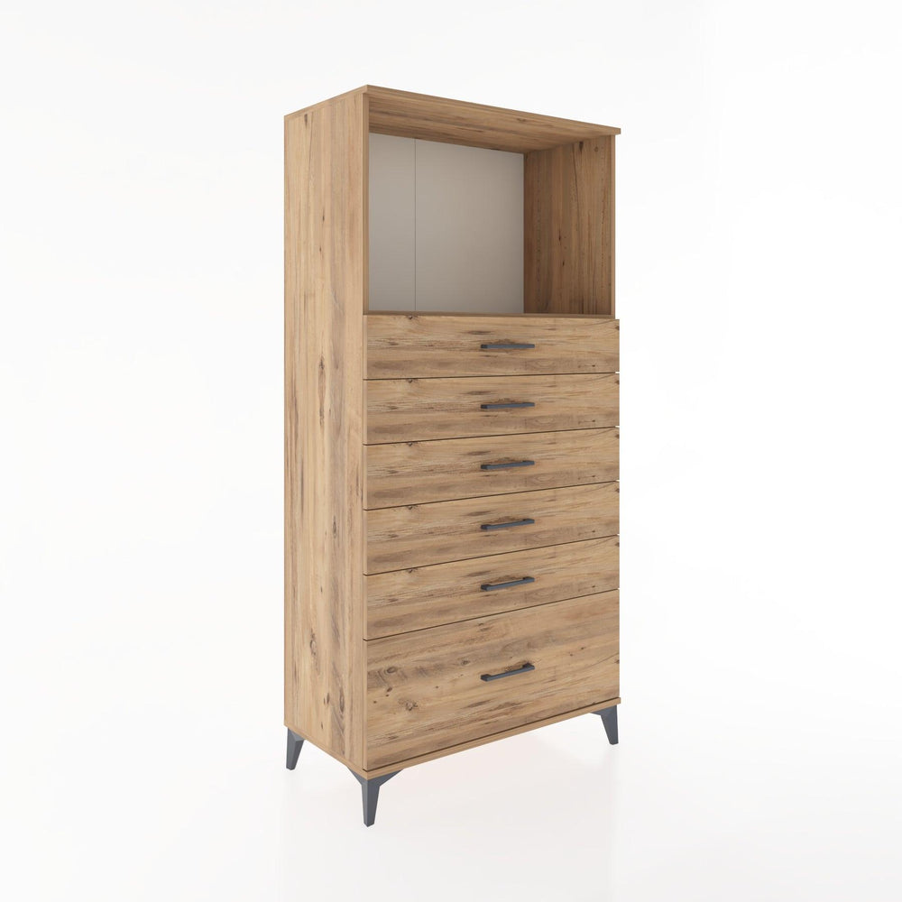 Woodntry Modular Cabinet Pine 88x44x170 cm with Drawers and Shelves CR39-3