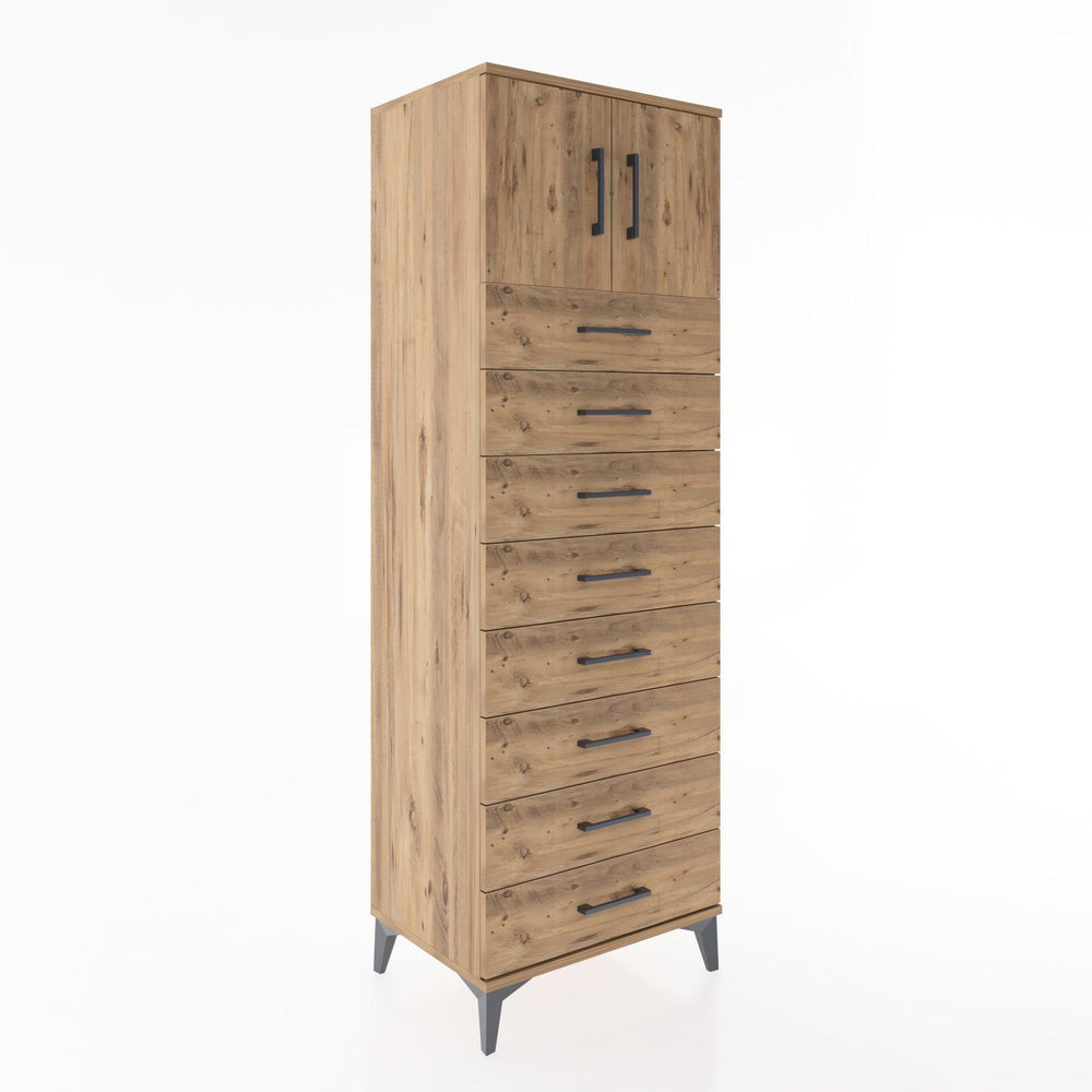 Woodntry Modular Cabinet Pine 60x44x170 cm with Doors and Drawers KC1-3