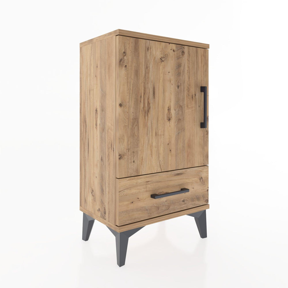 Woodntry Modüler Komodin Çekmece ve Kapaklı V3 44x30x68 cm Çam - Woodntry