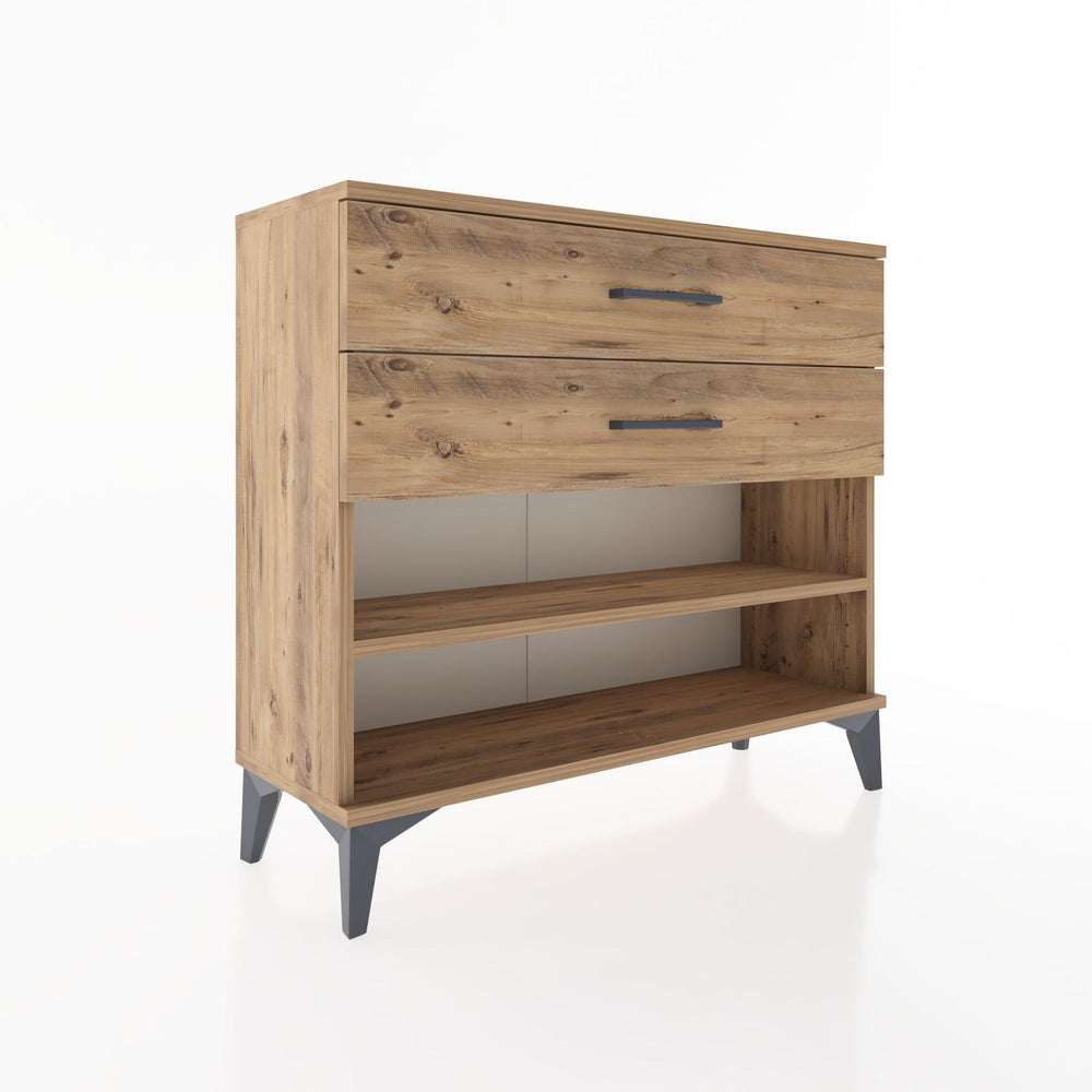 Woodntry Modüler Şifonyer İki Çekmeceli V1 88x30x68 cm Çam - Woodntry