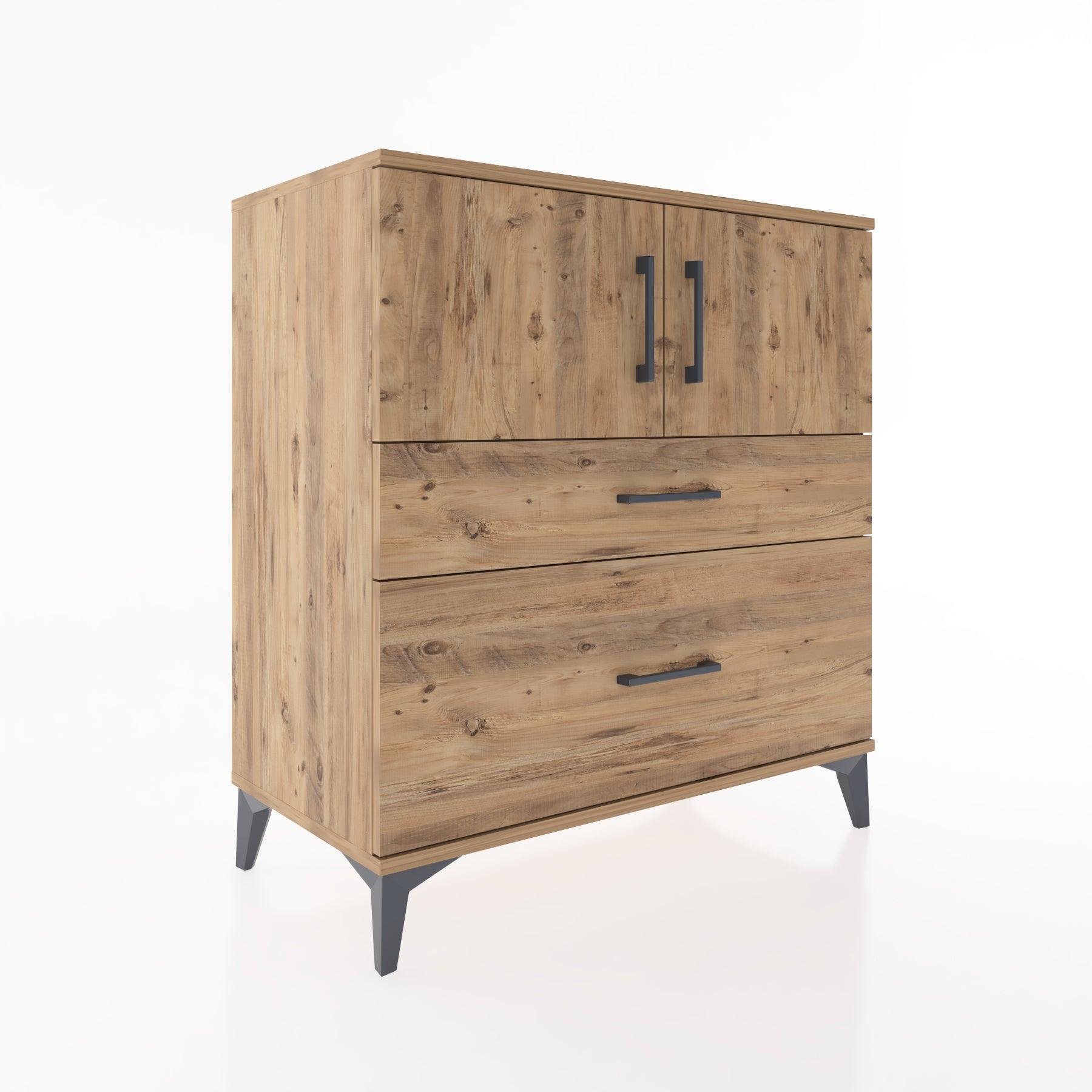 Woodntry Modular Dresser Pine 88x44x84 cm with Cover and Drawer KC109-3
