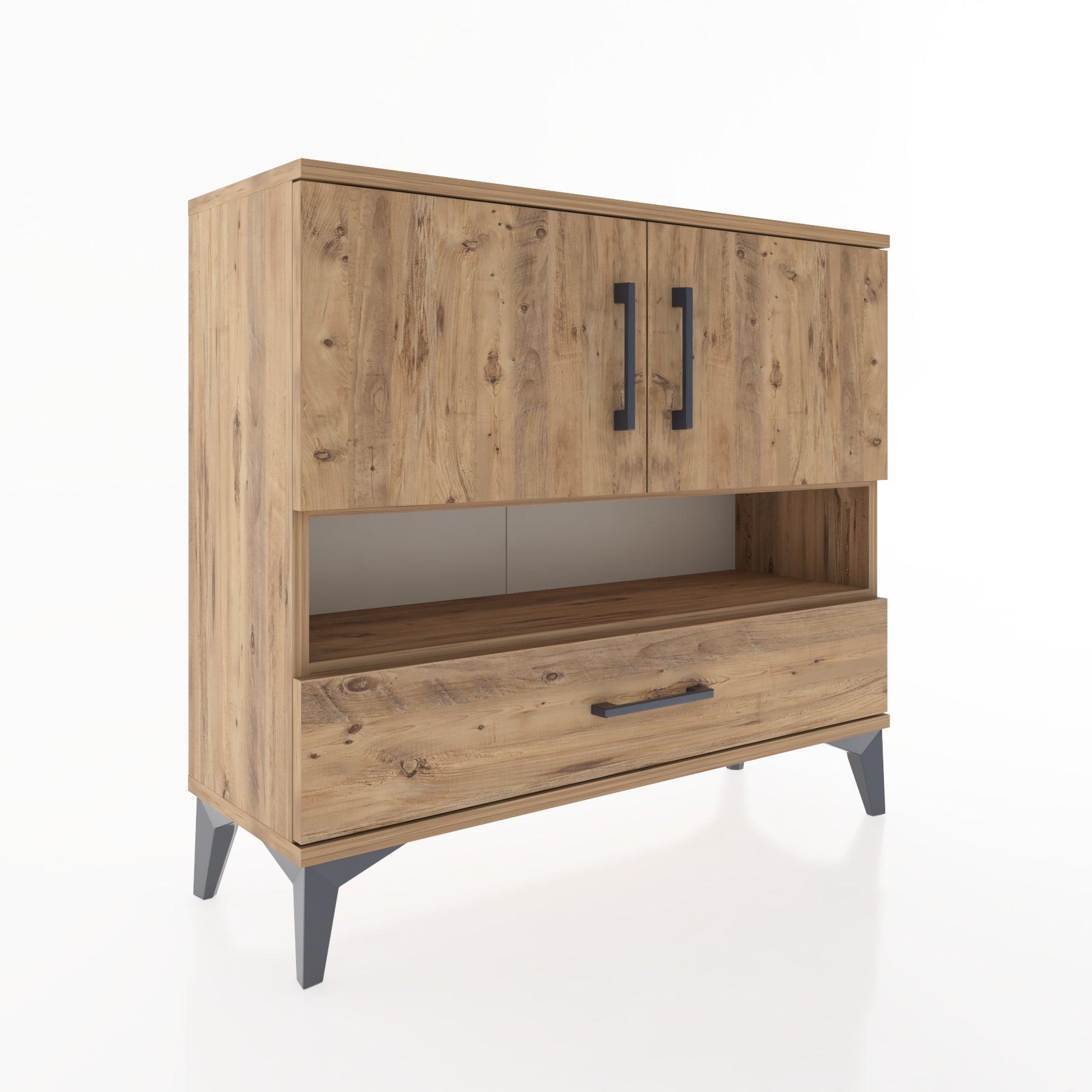 Woodntry Modüler Şifonyer Çam 88x30x68 cm Fonksiyonel F37-3