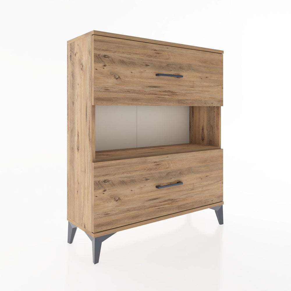 Woodntry Modüler Şifonyer Çam 88x30x94 cm Çekmeceli ve Raflı CR17-3