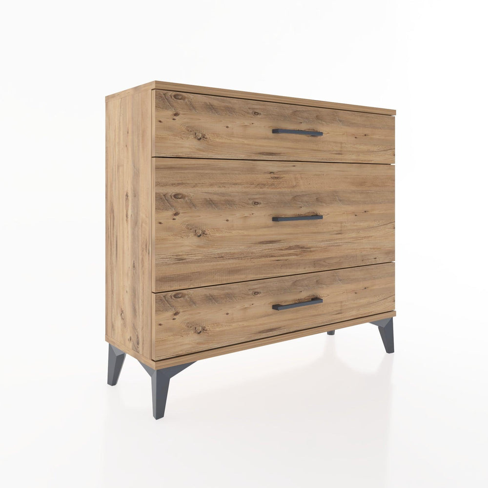 Woodntry Modüler Şifonyer Üç Çekmeceli V5 88x30x68 cm Çam - Woodntry