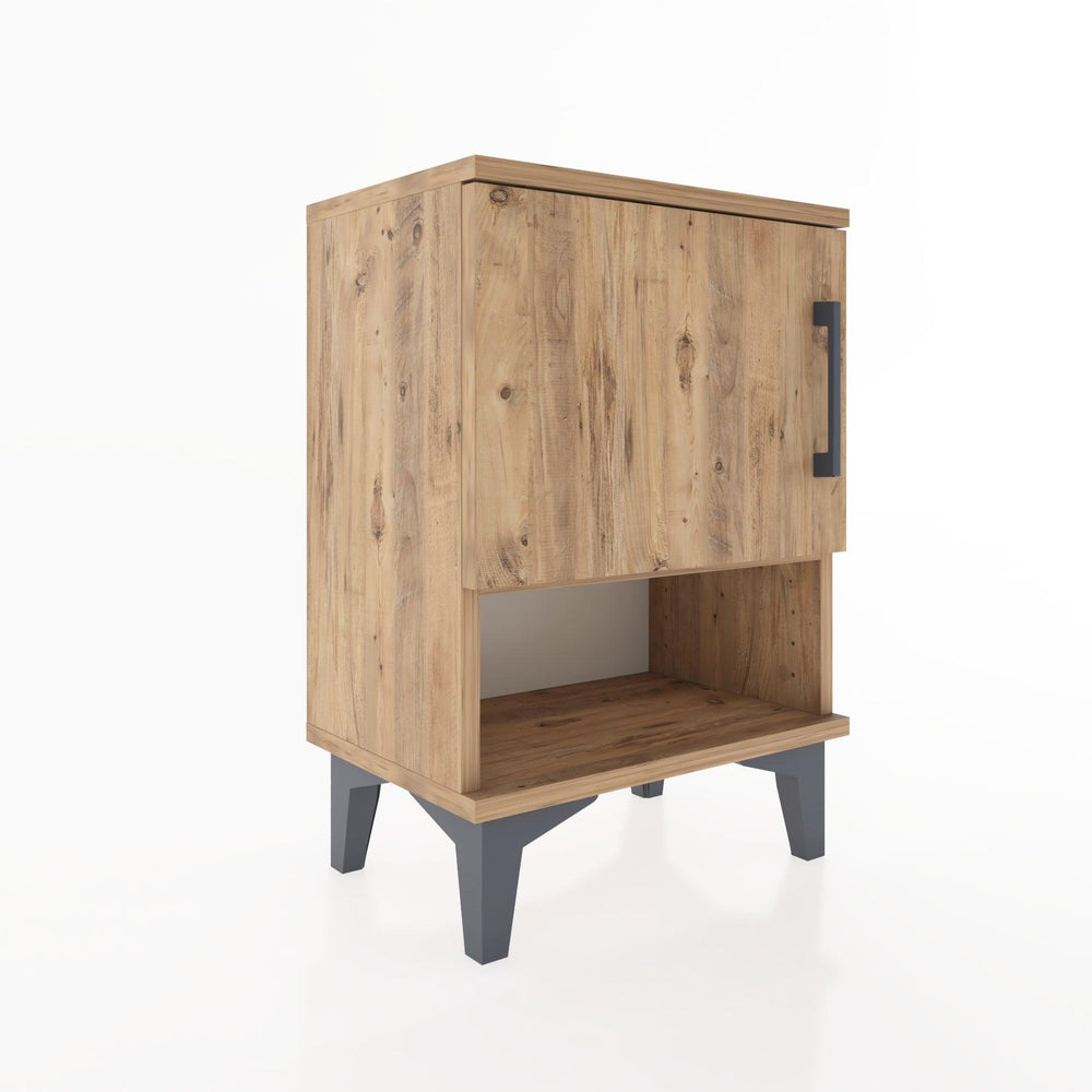 Woodntry Modüler Komodin Tek Kapak ve Raflı 44x30x52 cm Çam - Woodntry