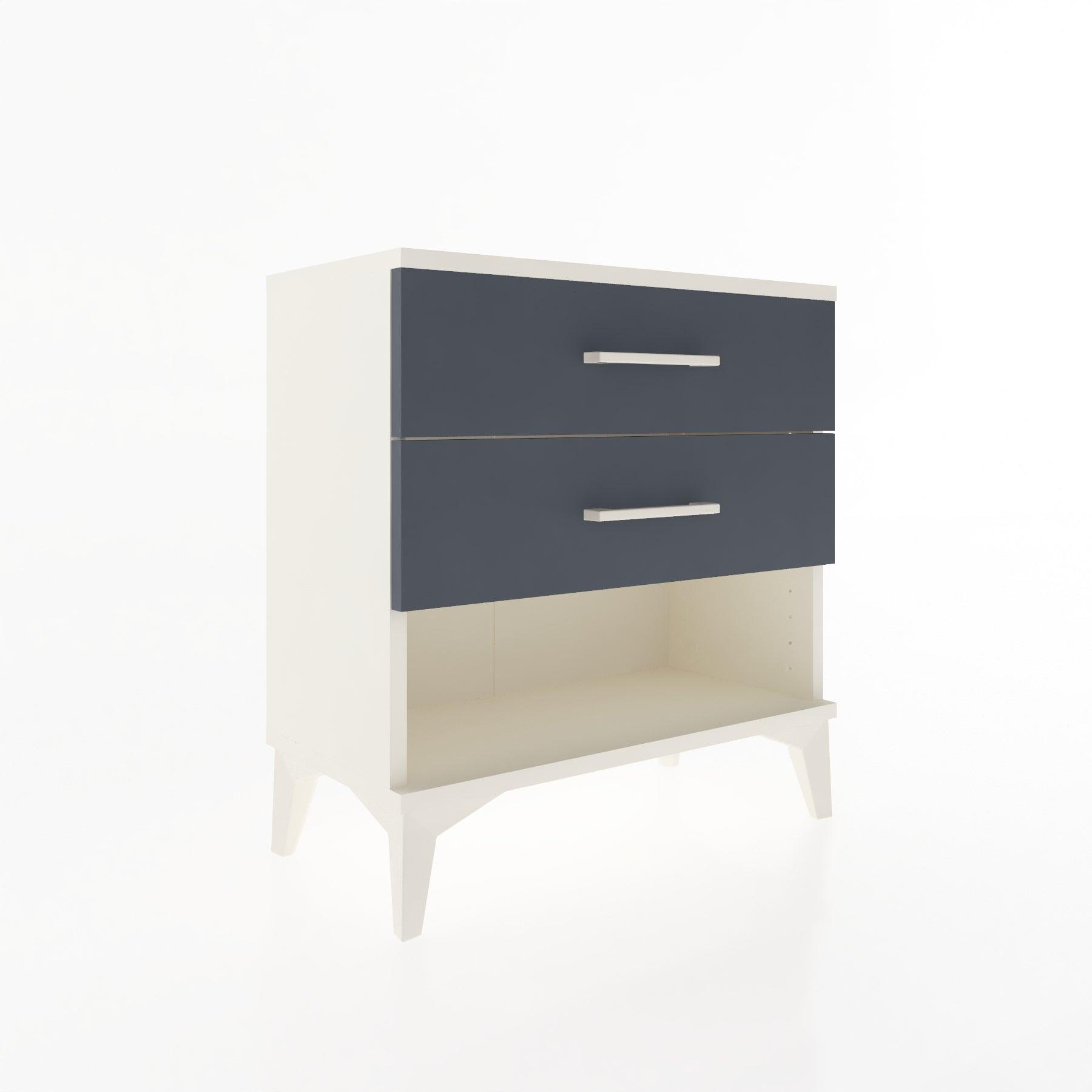 Woodntry Modular Nightstand Moonstone 60x30x52 cm with Drawer and Shelf CR2-1