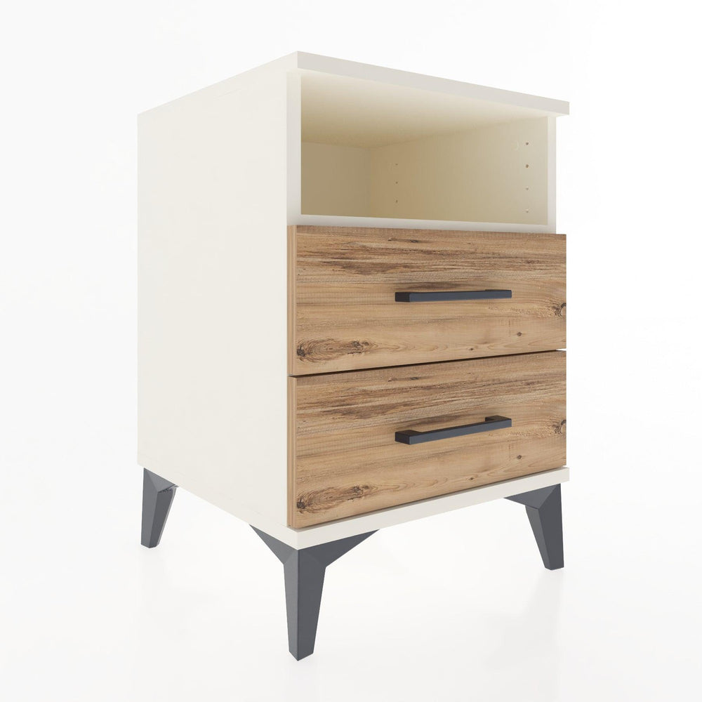 Woodntry Modular Nightstand Moonstone 44x44x52 cm with Drawer and Shelf CR2-1