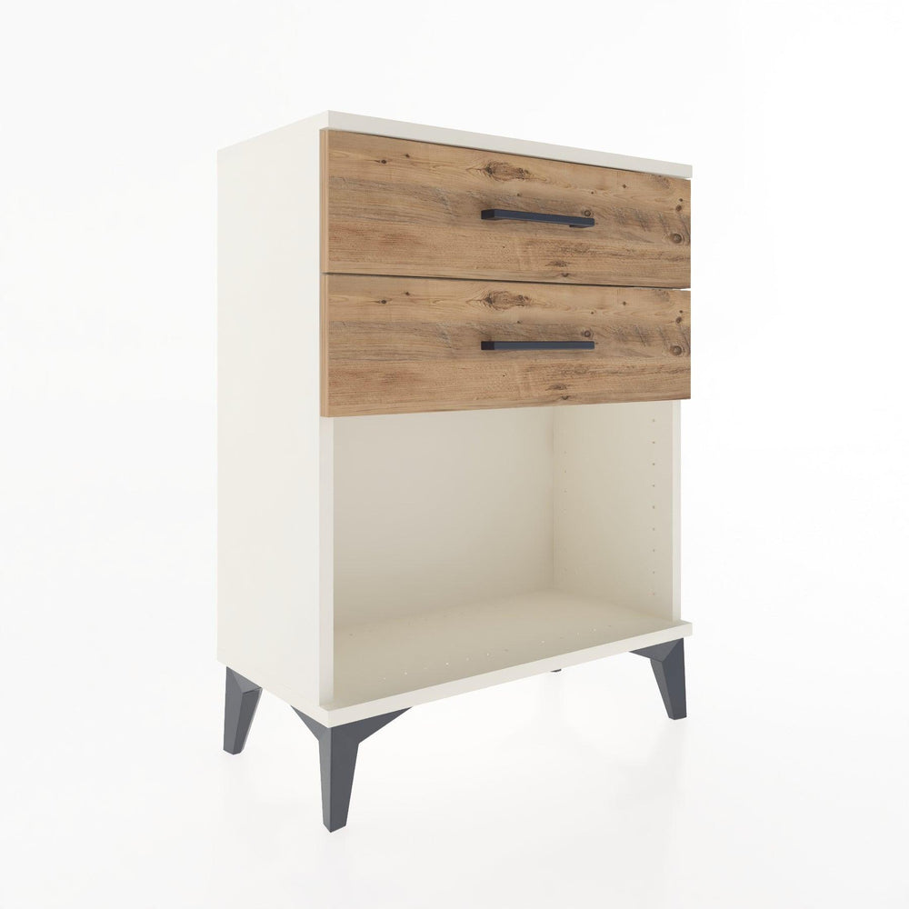 Woodntry Modüler Komodin Aytaşı 60x30x68 cm Çekmeceli ve Raflı CR2-1