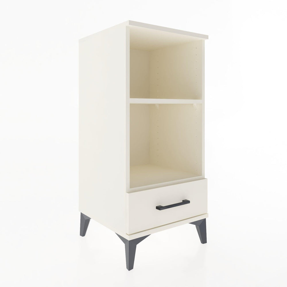 Woodntry Modular Nightstand Moonstone 44x44x84 cm with Drawer and Shelf CR24-1
