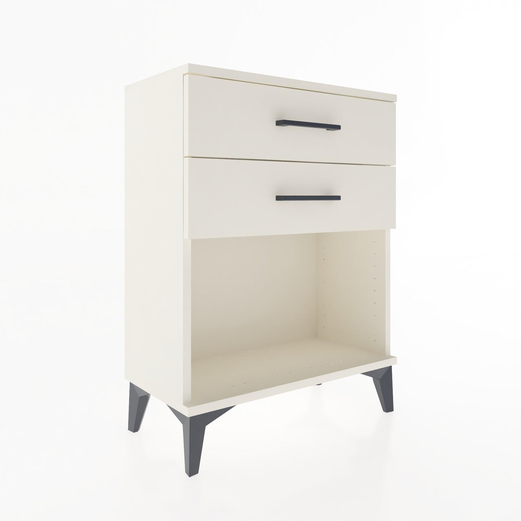 Woodntry Modular Nightstand Moonstone 60x30x68 cm with Drawer and Shelf CR2-1
