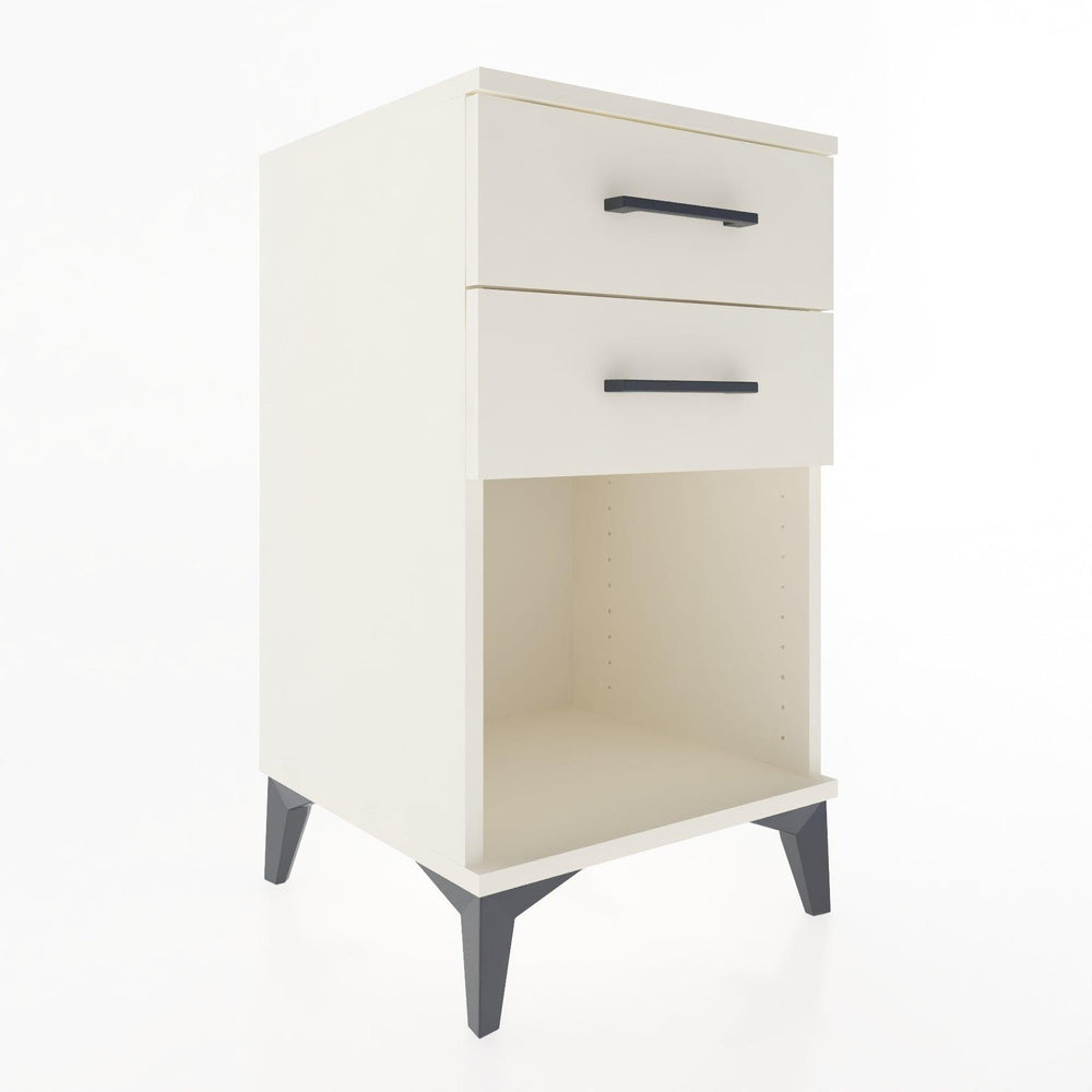 Woodntry Modular Nightstand Moonstone 44x44x68 cm with Drawer and Shelf CR2-1