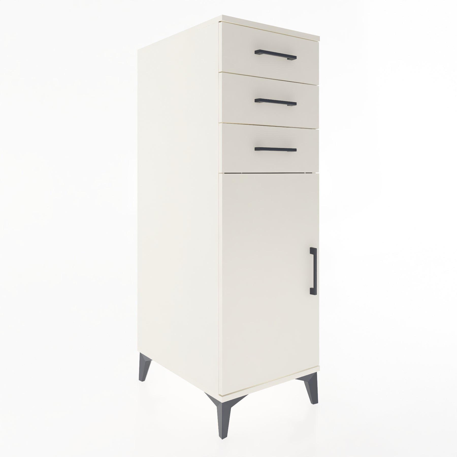 Woodntry Modüler Dolap Aytaşı 44x59x122 cm Kapaklı ve Çekmeceli KC52-1