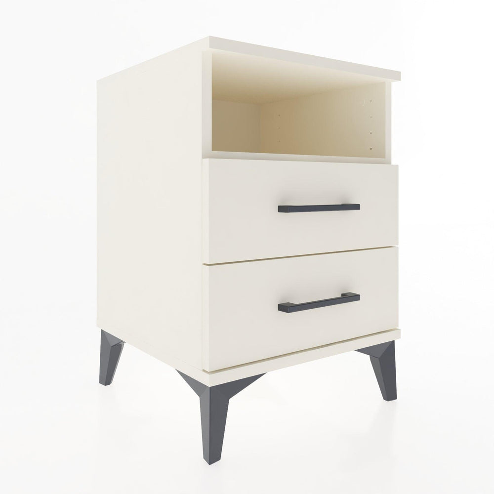 Woodntry Modular Nightstand Moonstone 44x44x52 cm with Drawer and Shelf CR2-1