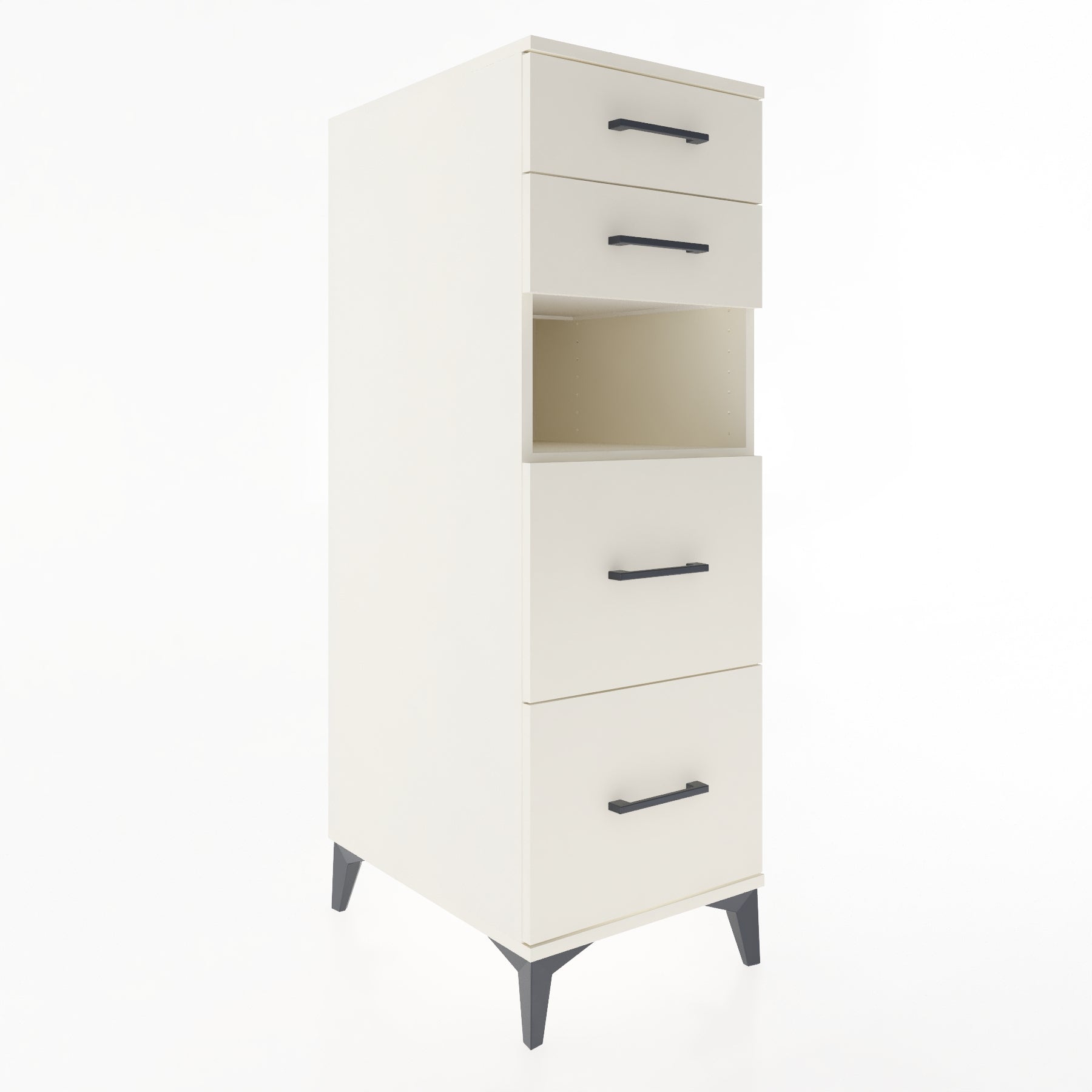 Woodntry Modular Cabinet Moonstone 44x59x122 cm with Drawers and Shelves CR102-1