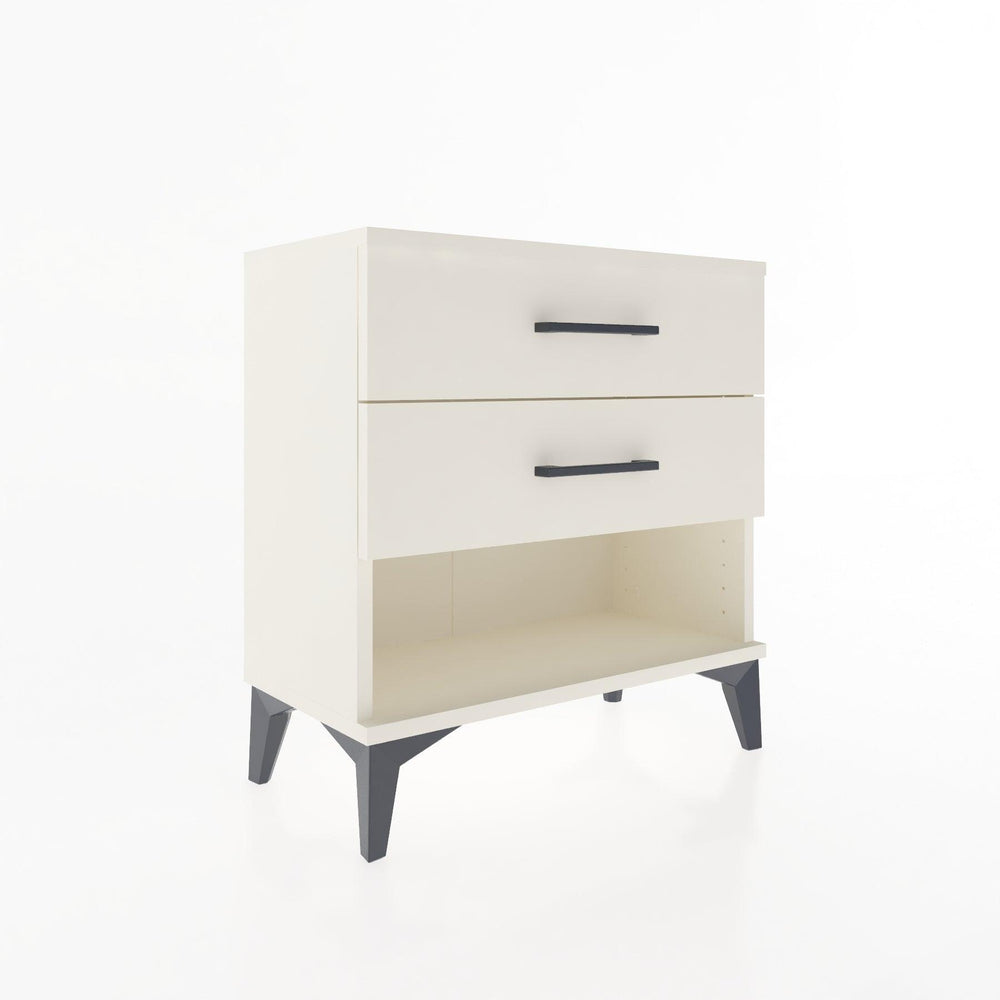 Woodntry Modular Nightstand Moonstone 60x30x52 cm with Drawer and Shelf CR2-1
