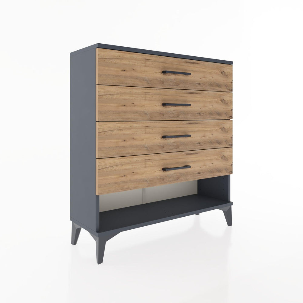 Woodntry Modular Dresser Anthracite 88x30x84 cm with Drawers and Shelves CR2-2