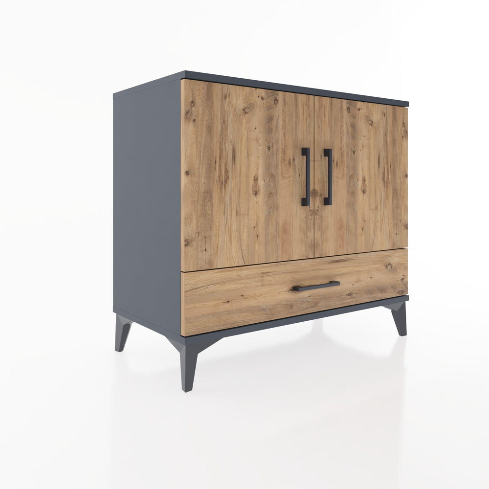 Woodntry Modular Dresser Anthracite 88x44x68 cm with Cover and Drawer KC2-2