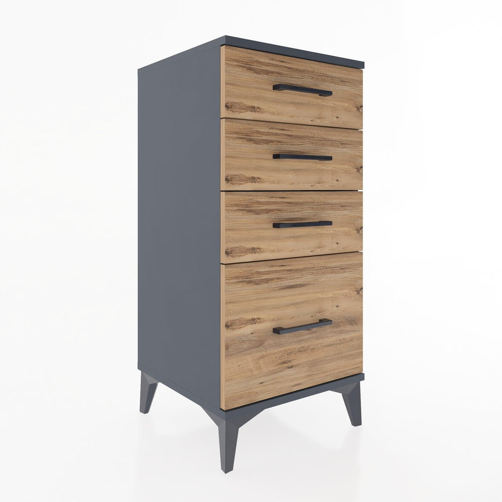 Woodntry Modular Nightstand Anthracite 44x44x84 cm Drawer C2-2