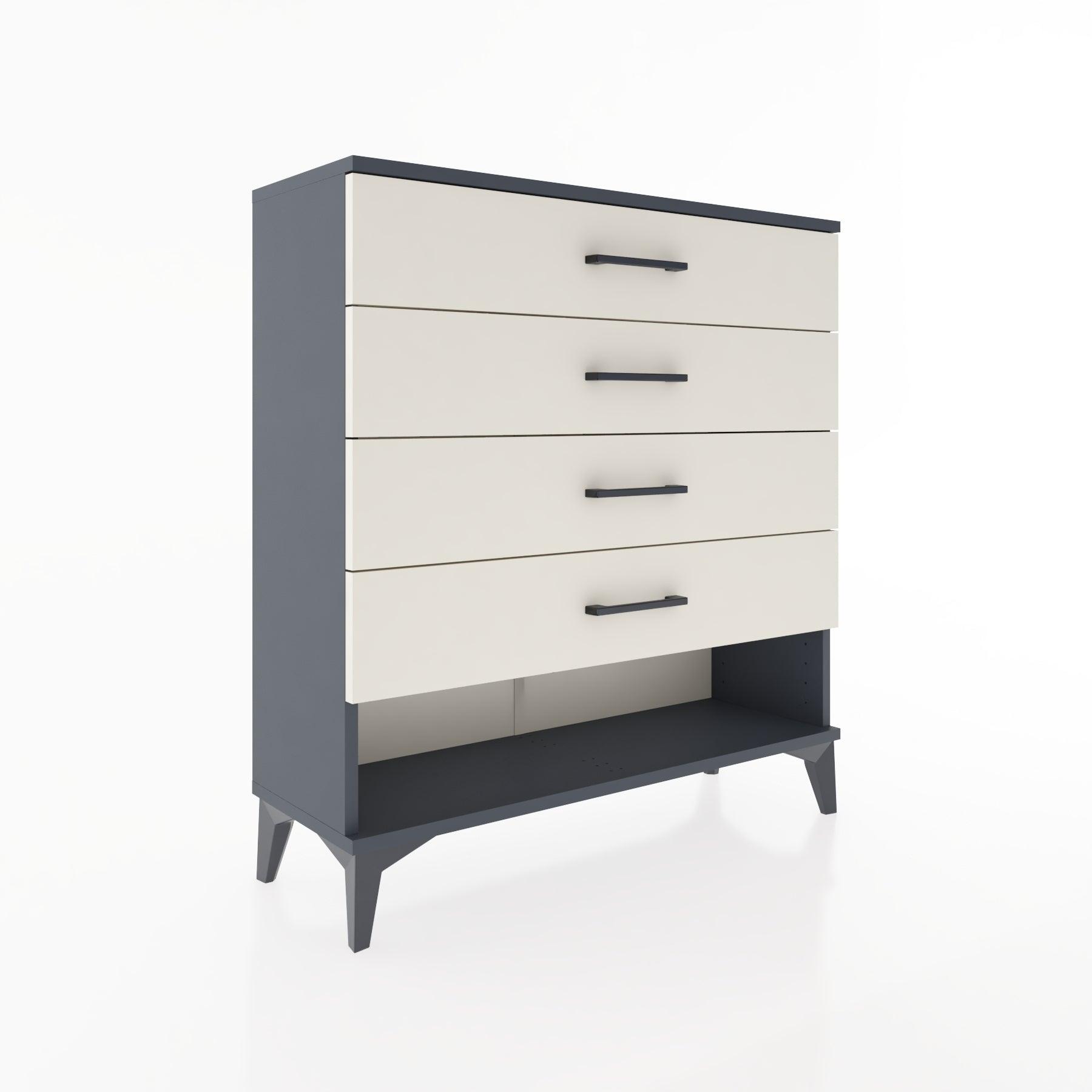 Woodntry Modular Dresser Anthracite 88x30x84 cm with Drawers and Shelves CR2-2