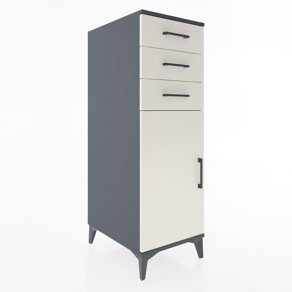 Woodntry Modular Cabinet Anthracite 44x30x122 cm with Doors and Drawers KC52-2