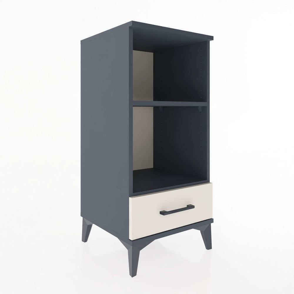 Woodntry Modular Nightstand Anthracite 44x44x84 cm with Drawers and Shelves CR24-2
