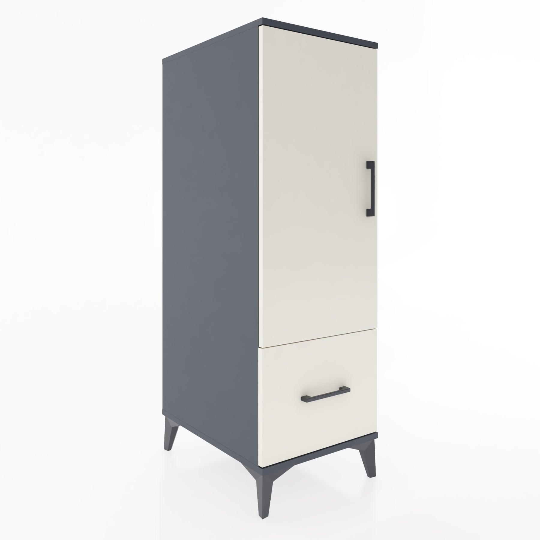 Woodntry Modular Cabinet Anthracite 44x30x122 cm with Doors and Drawers KC2-2
