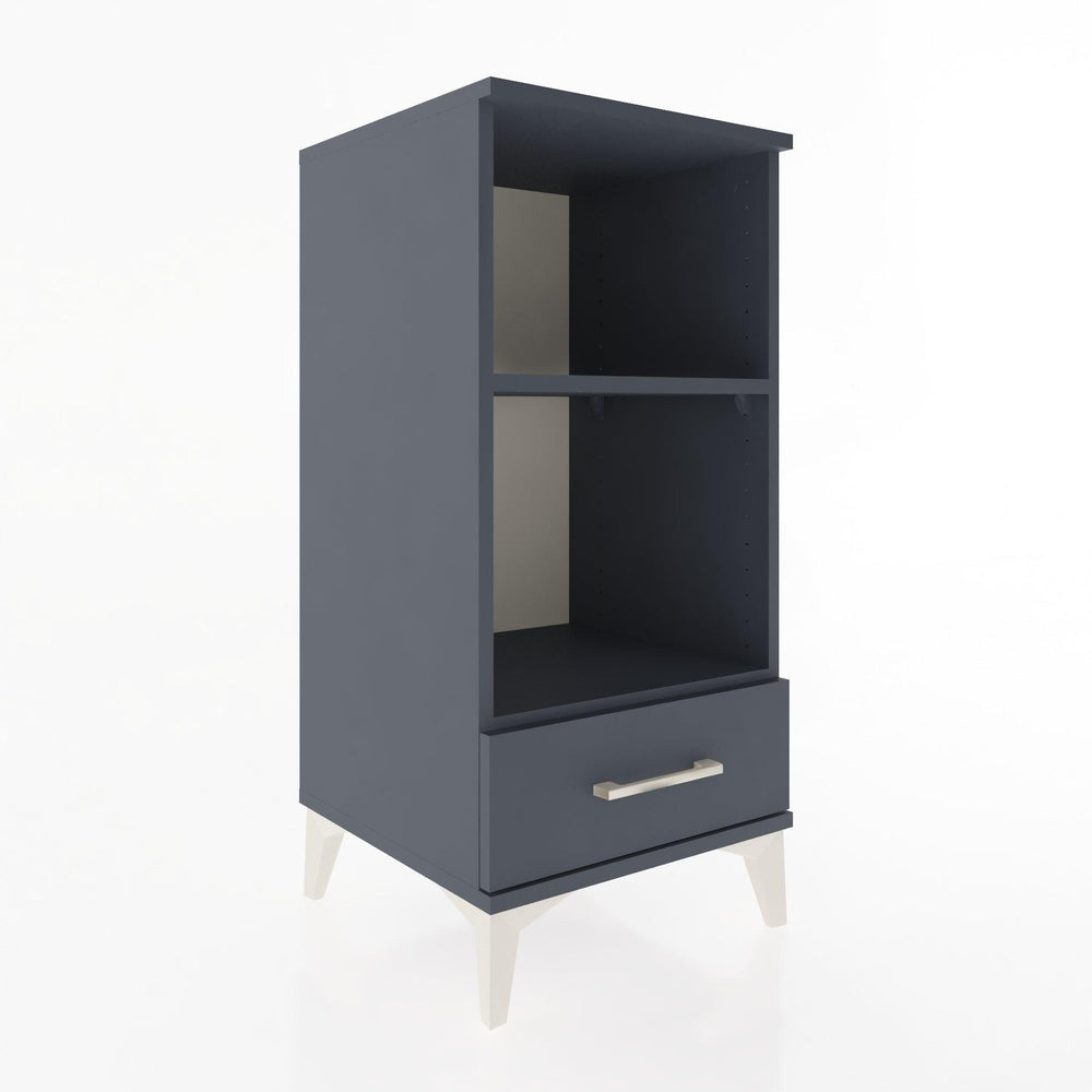 Woodntry Modular Nightstand Anthracite 44x44x84 cm with Drawers and Shelves CR24-2