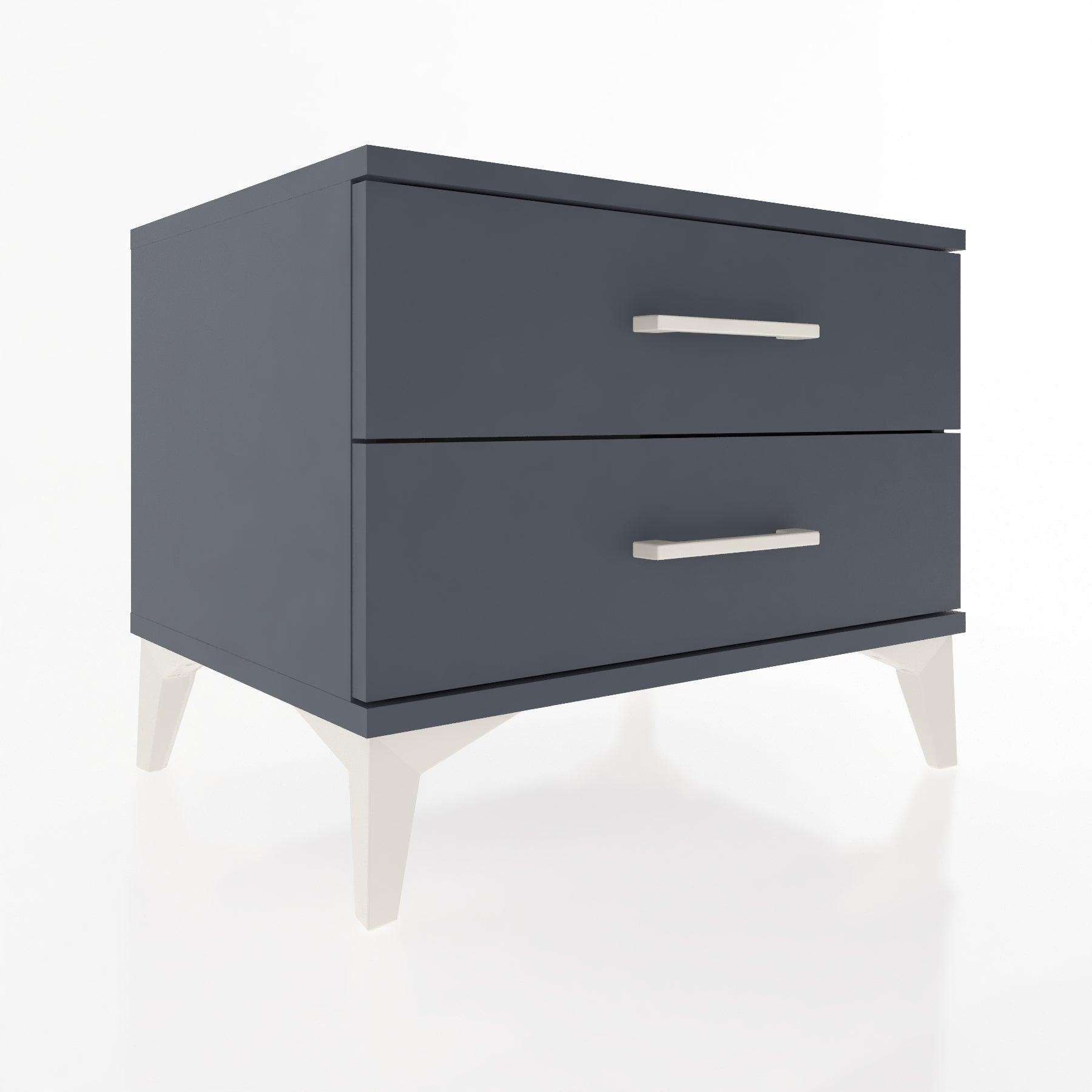 Woodntry Modular Nightstand Anthracite 60x44x68 cm Drawer C2-2