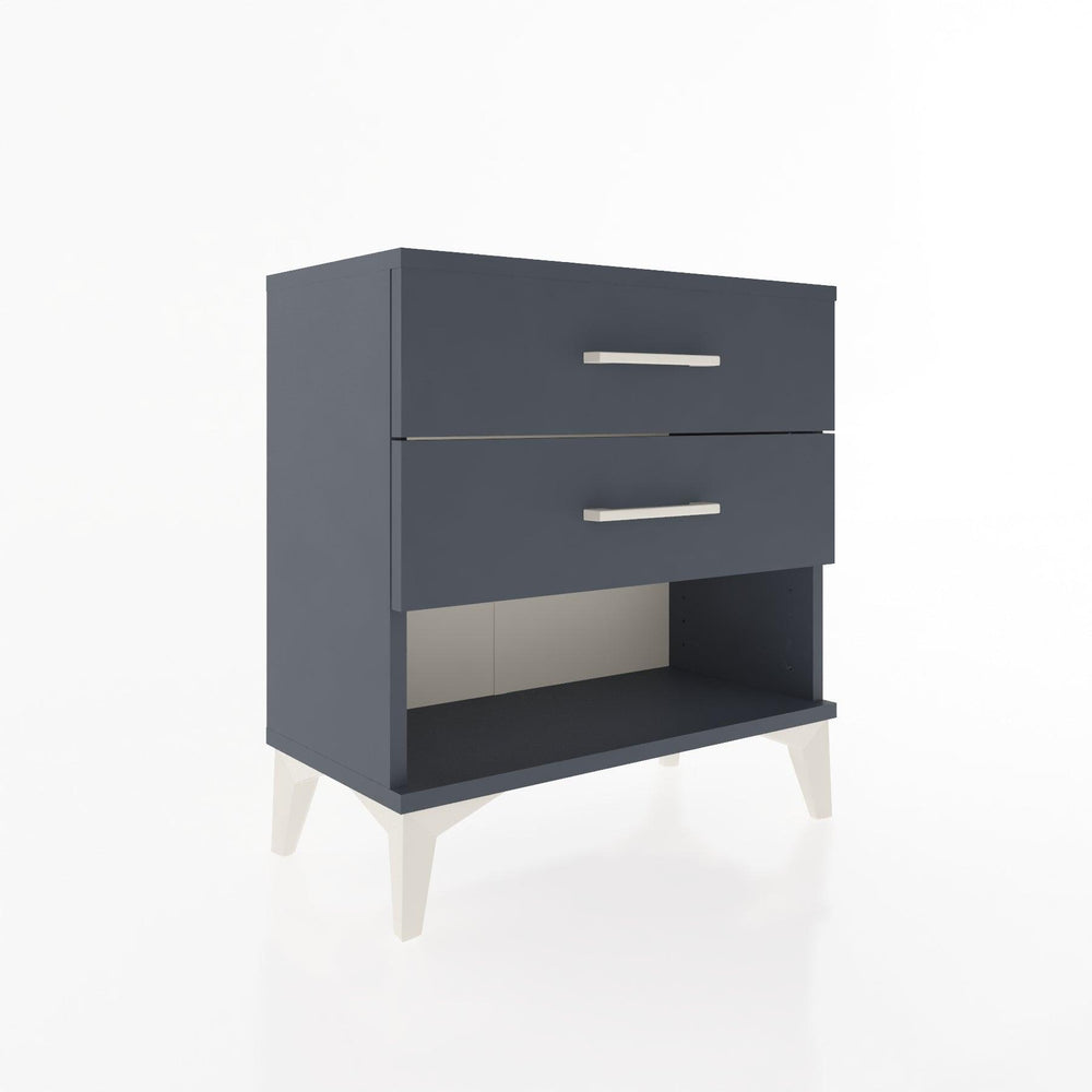 Woodntry Modular Nightstand Anthracite 60x30x52 cm with Drawers and Shelves CR2-2