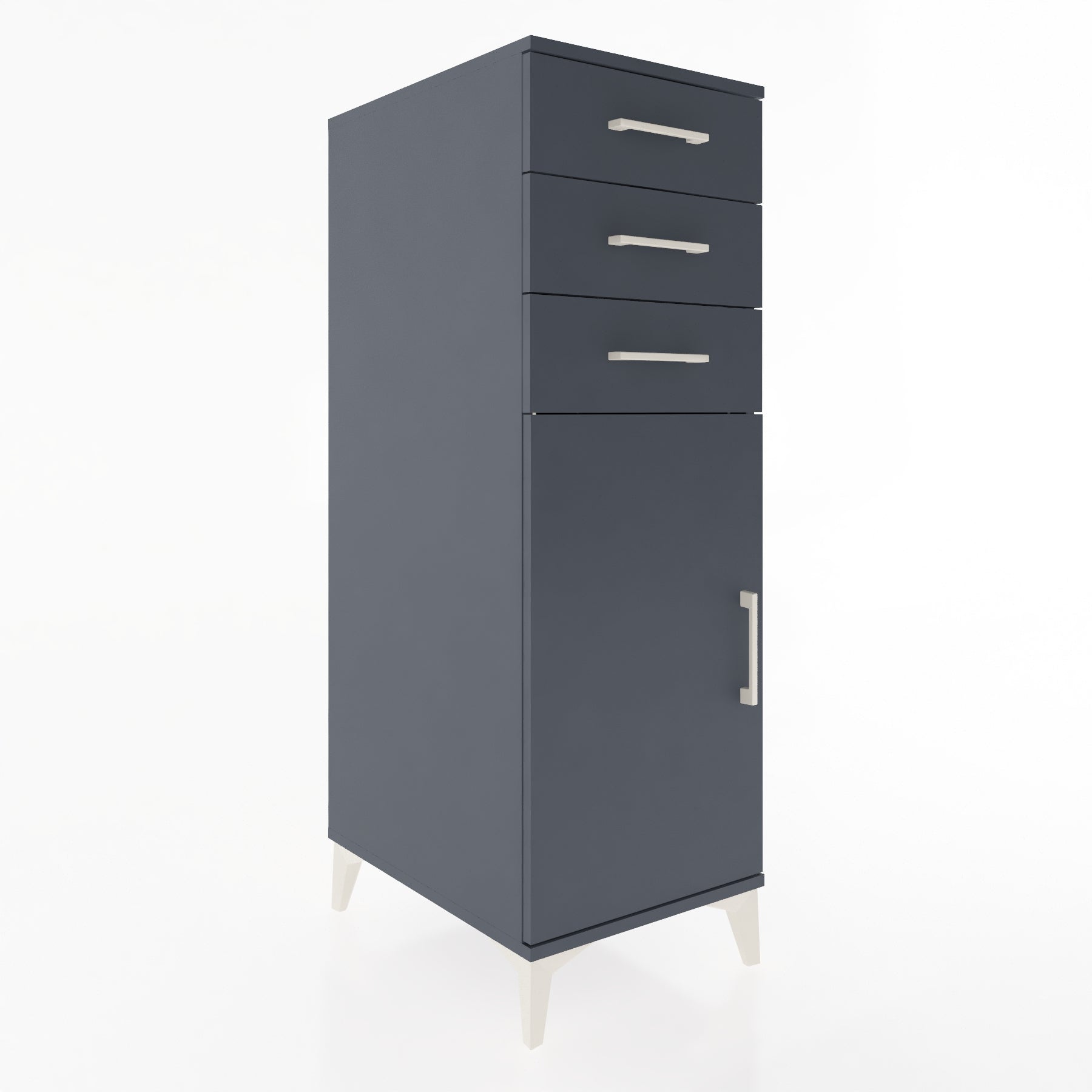 Woodntry Modular Cabinet Anthracite 44x59x122 cm with Doors and Drawers KC52-2