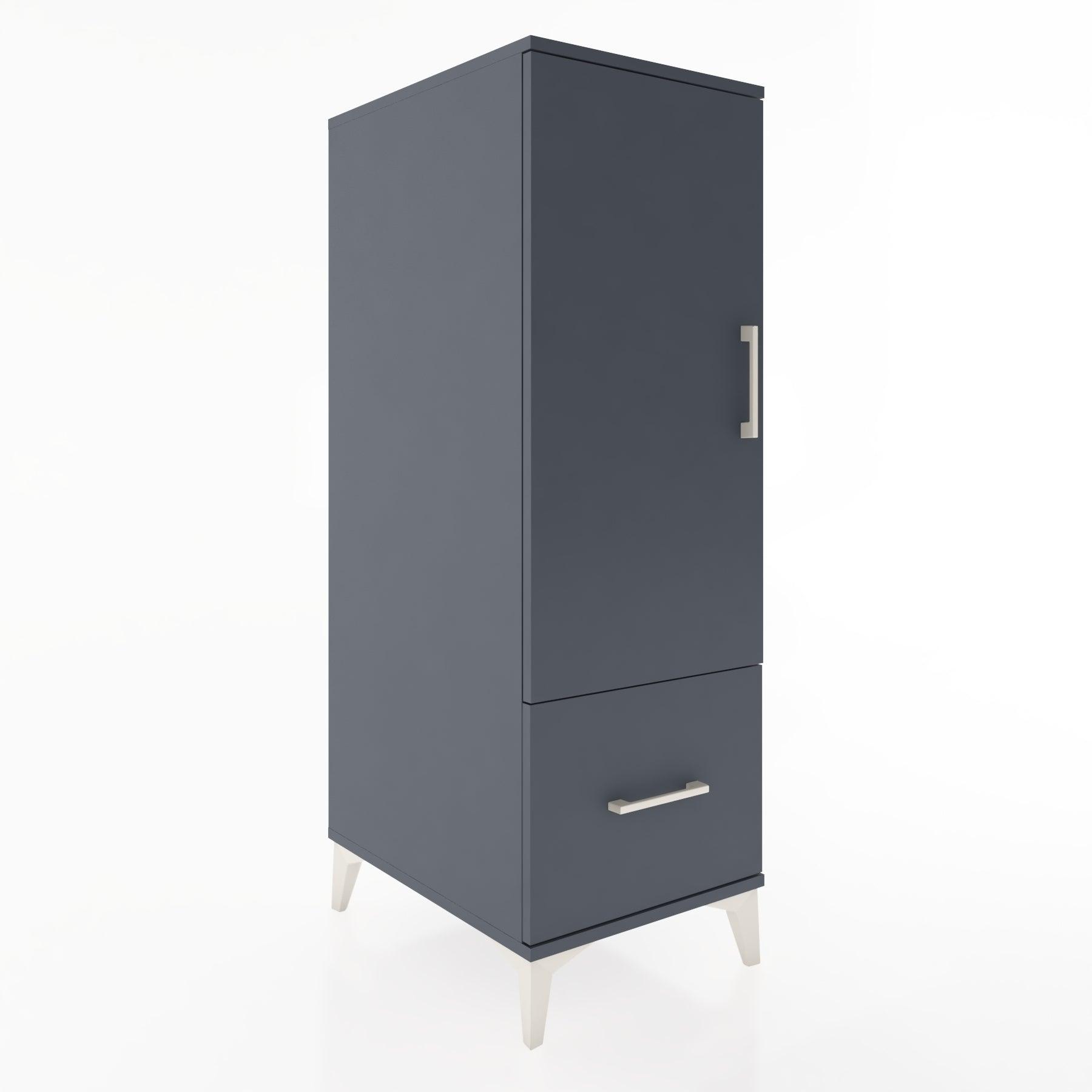 Woodntry Modular Cabinet Anthracite 44x30x122 cm with Doors and Drawers KC2-2