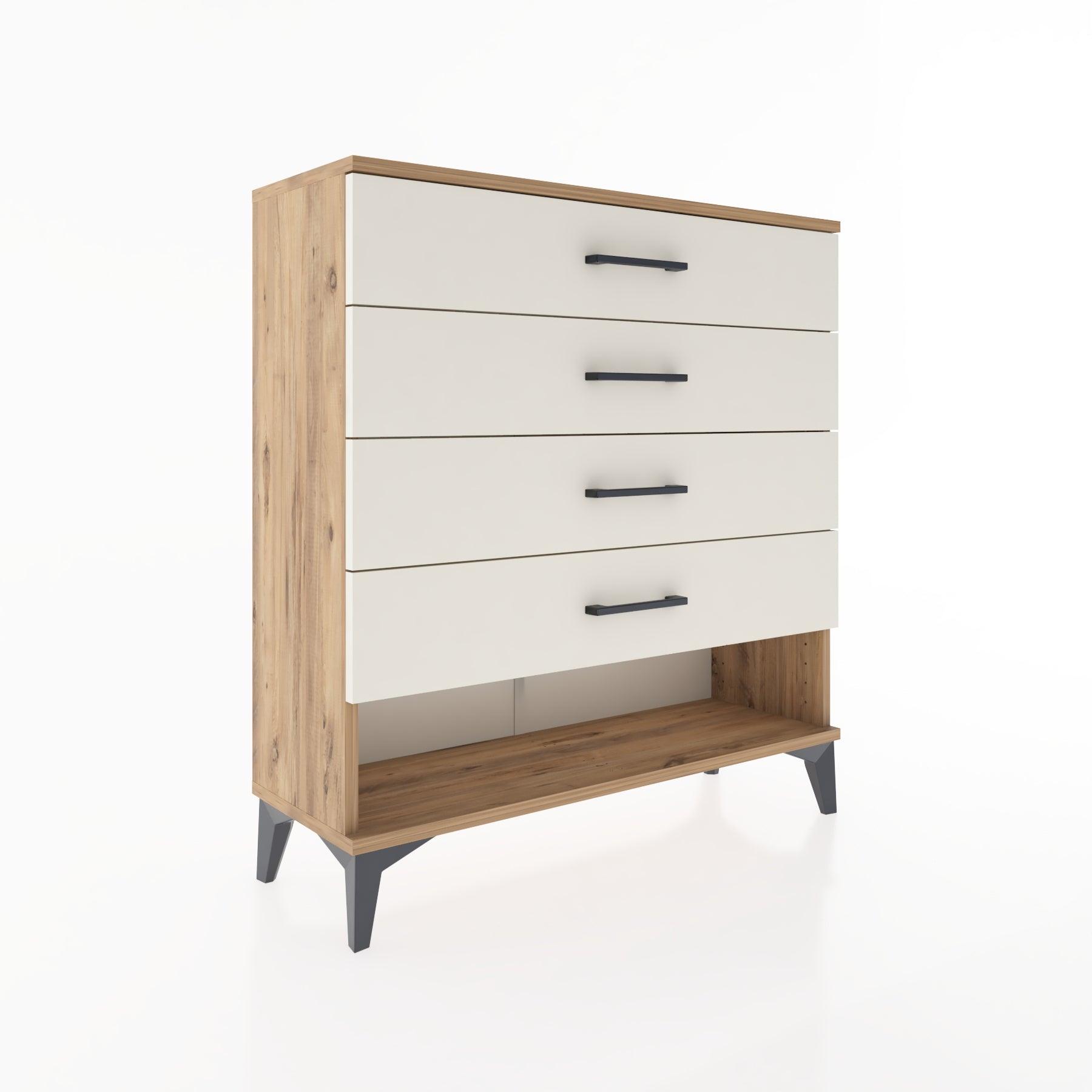 Woodntry Modular Dresser Pine 88x30x84 cm with Drawers and Shelves CR2-3