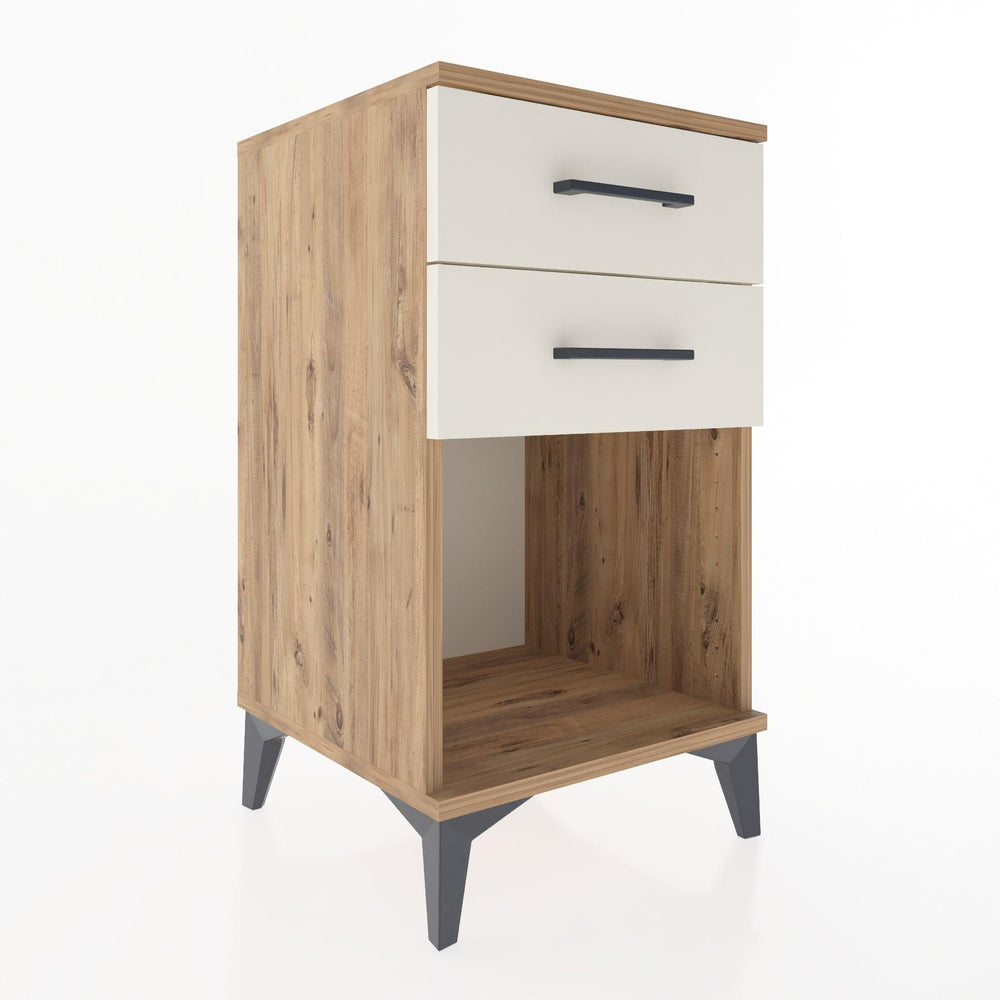 Woodntry Modular Nightstand Pine 44x44x68 cm with Drawers and Shelves CR2-3