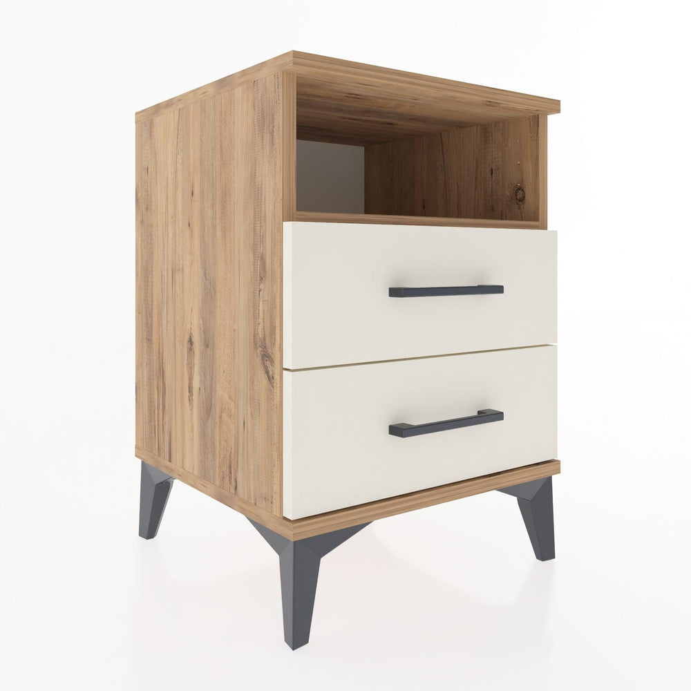 Woodntry Modular Nightstand Pine 44x44x52 cm with Drawers and Shelves CR2-3