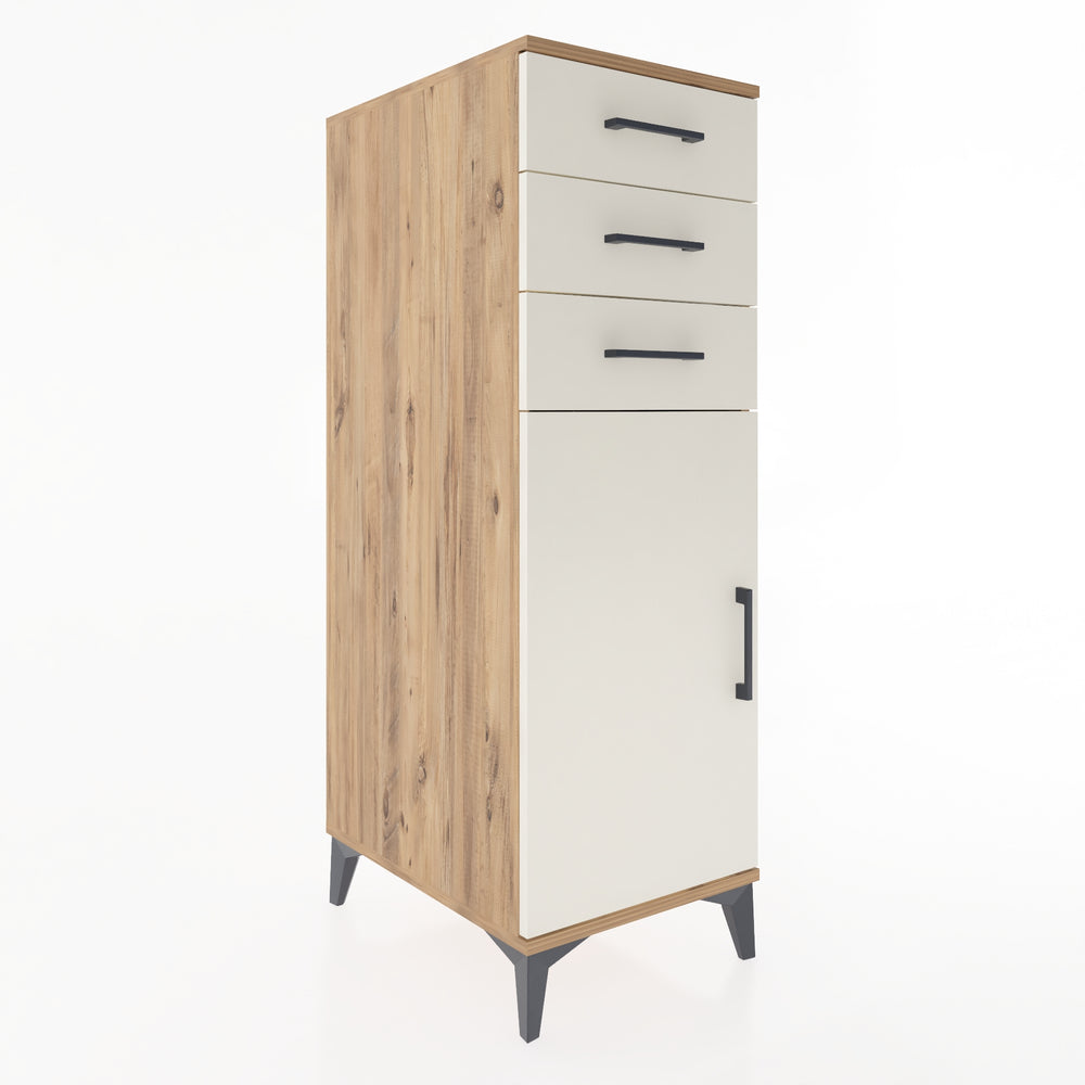 Woodntry Modular Cabinet Pine 44x59x122 cm with Doors and Drawers KC52-3