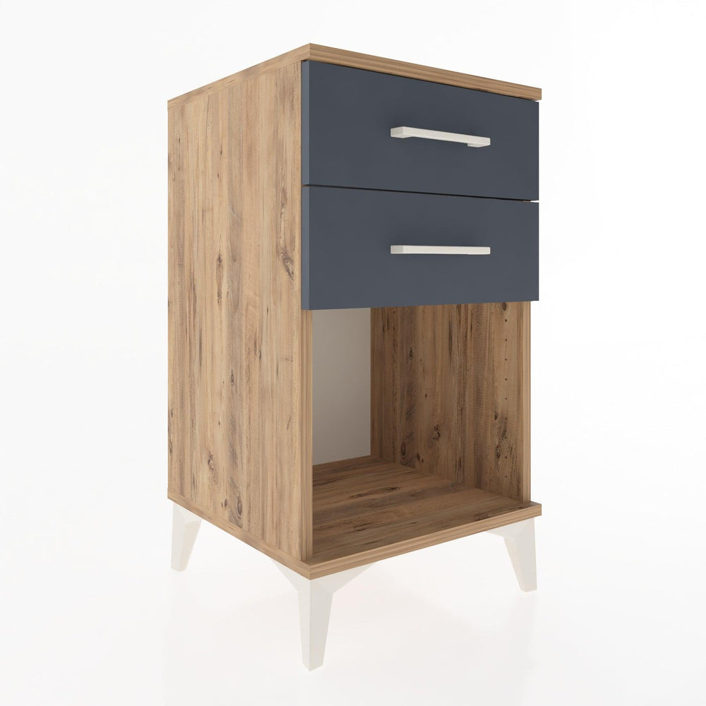 Woodntry Modular Nightstand Pine 44x44x68 cm with Drawers and Shelves CR2-3