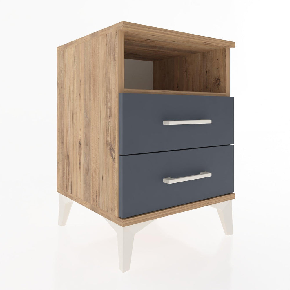 Woodntry Modular Nightstand Pine 44x44x52 cm with Drawers and Shelves CR2-3