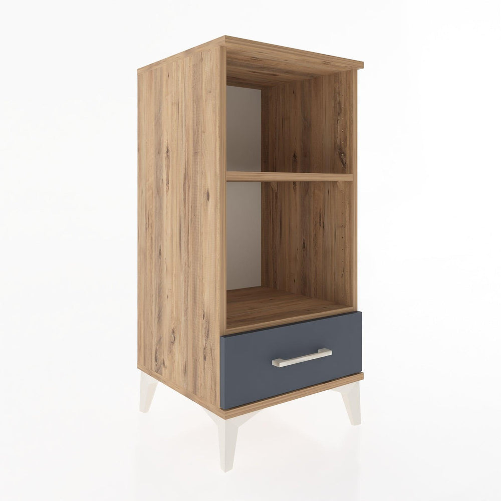 Woodntry Modular Nightstand Pine 44x44x84 cm with Drawers and Shelves CR24-3