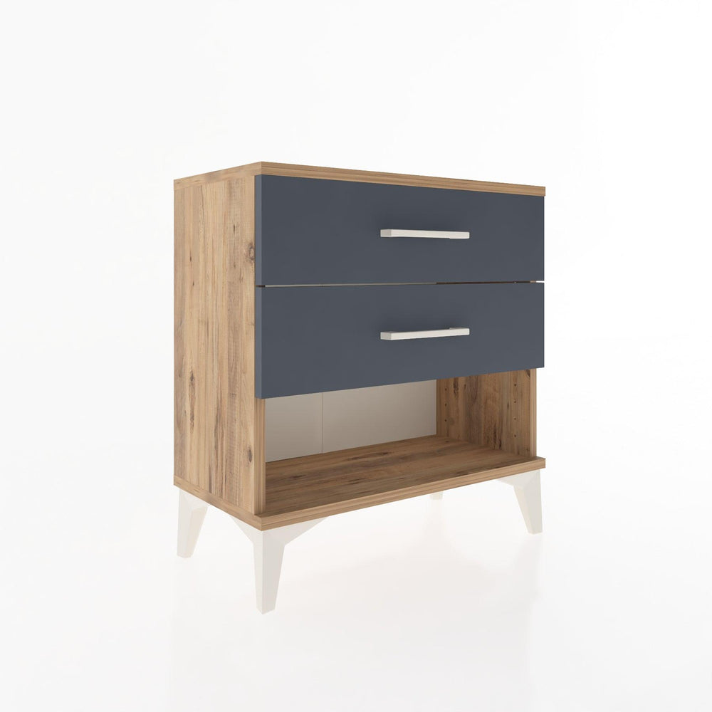 Woodntry Modular Nightstand Pine 60x30x52 cm with Drawers and Shelves CR2-3