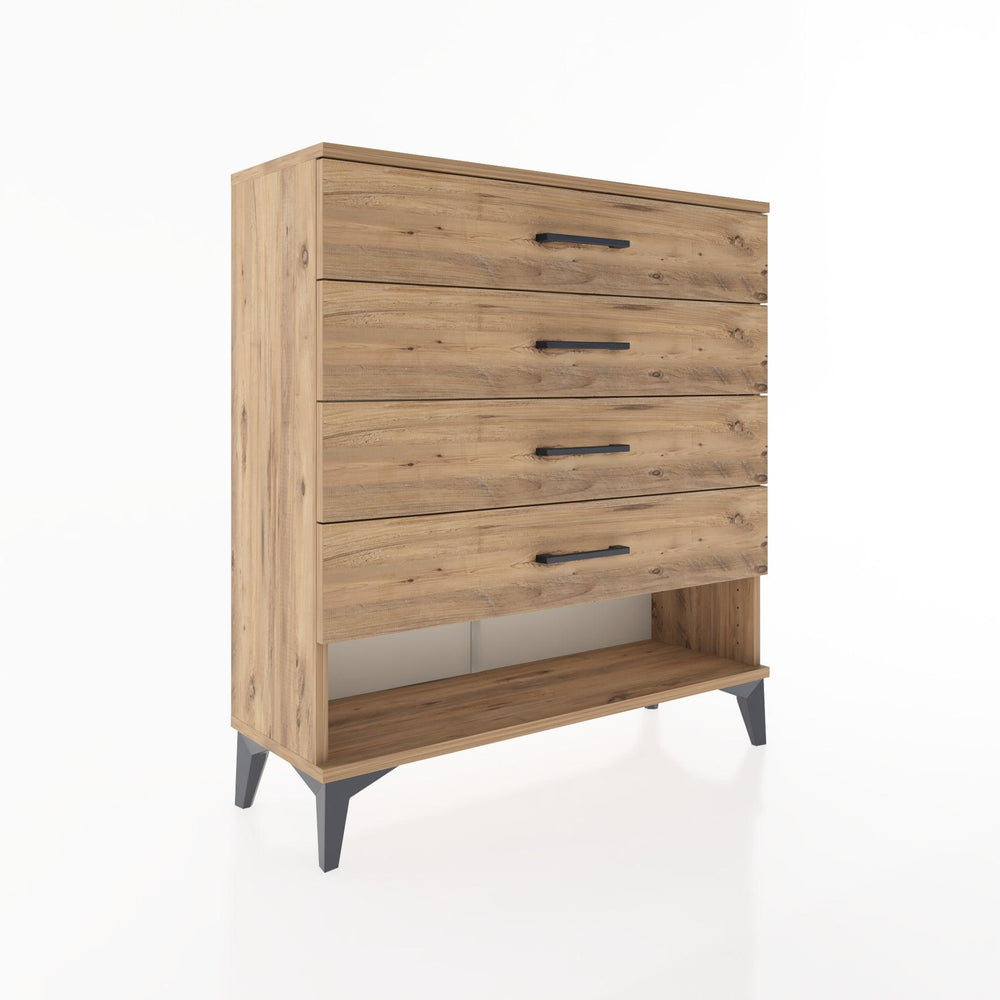 Woodntry Modular Dresser Pine 88x30x84 cm with Drawers and Shelves CR2-3