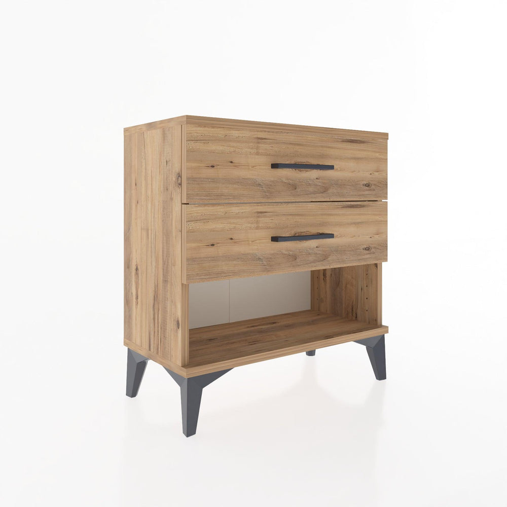 Woodntry Modular Nightstand Pine 60x30x52 cm with Drawers and Shelves CR2-3