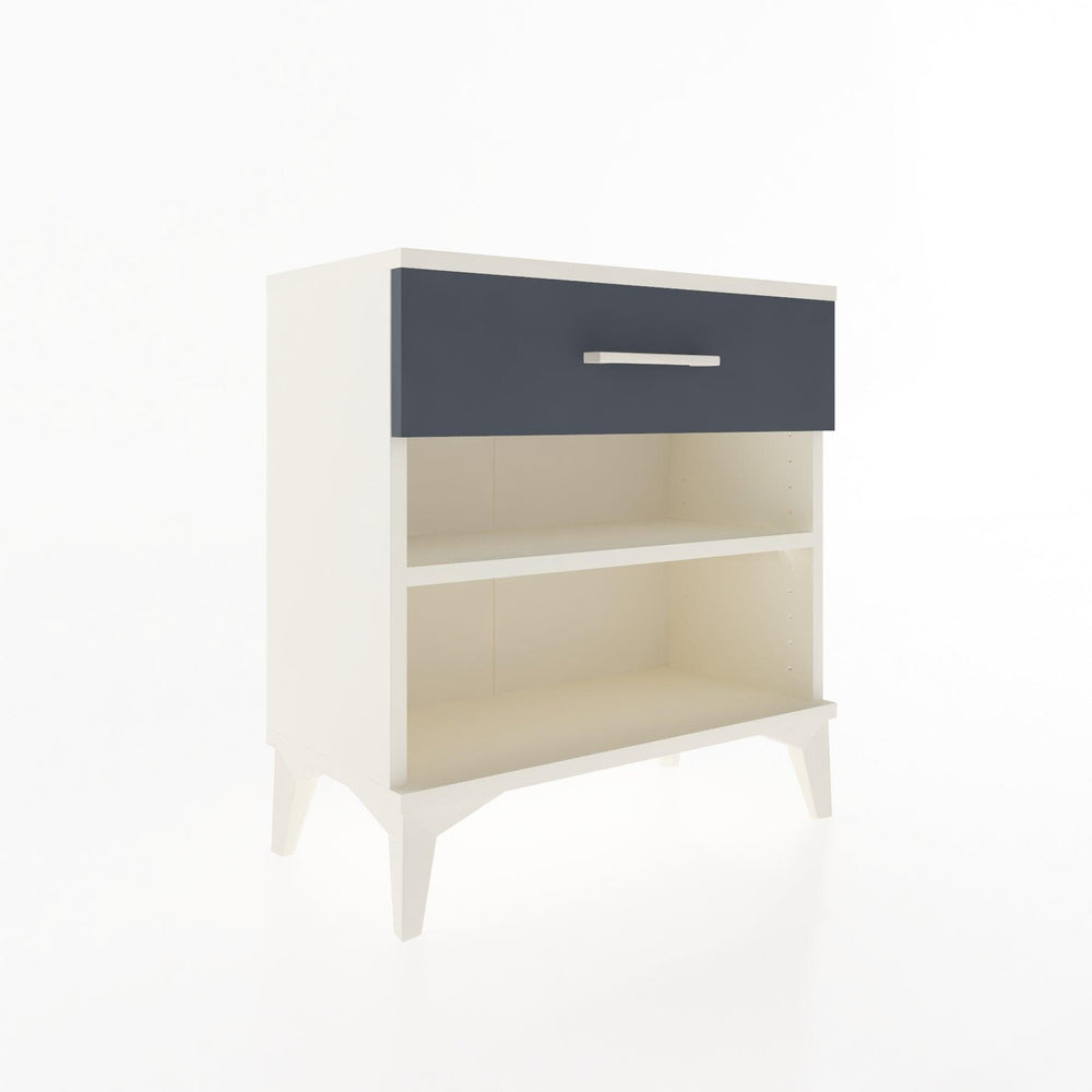Woodntry Modular Nightstand Moonstone 60x30x52 cm with Drawer and Shelf CR3-1