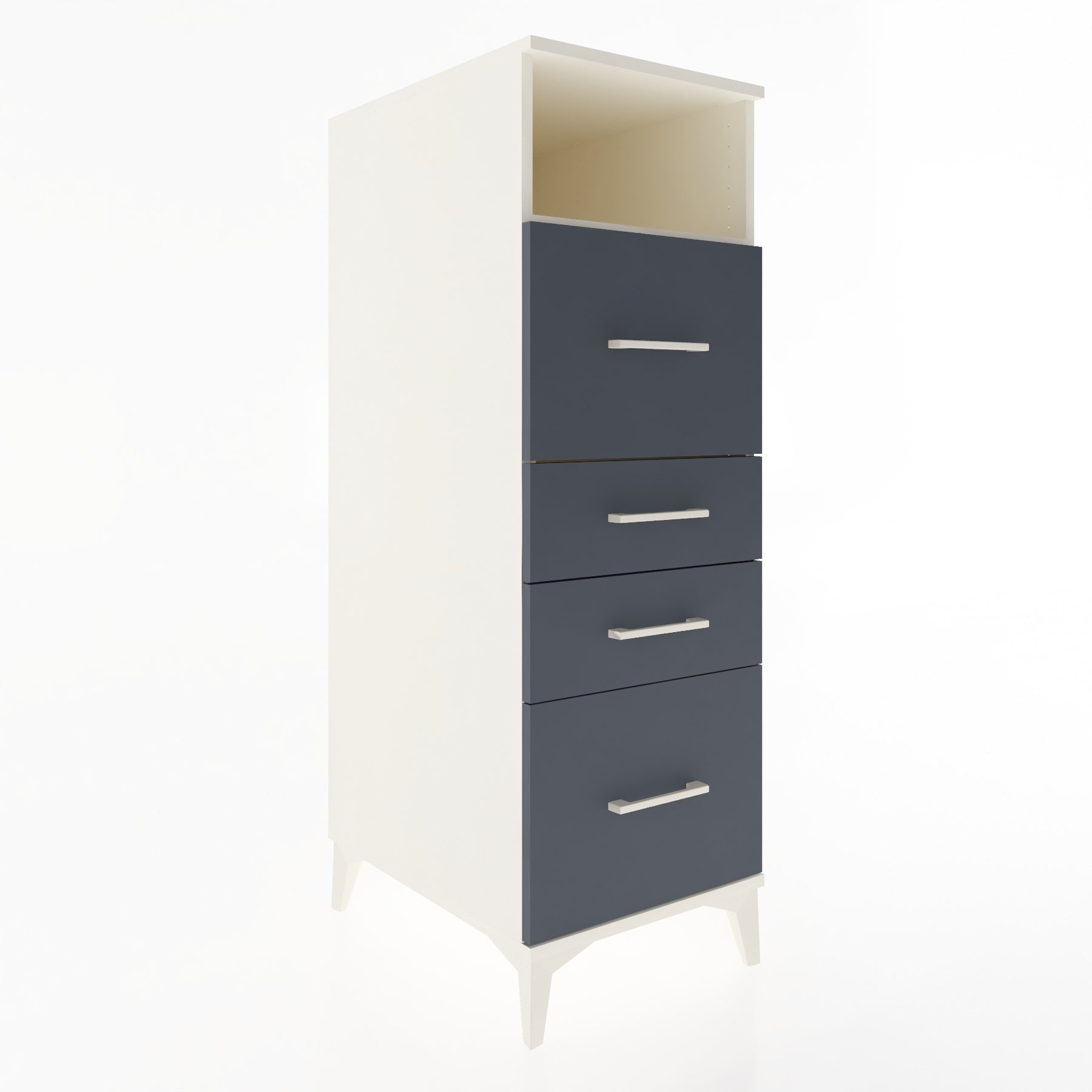 Woodntry Modular Cabinet Moonstone 44x59x122 cm with Drawers and Shelves CR103-1