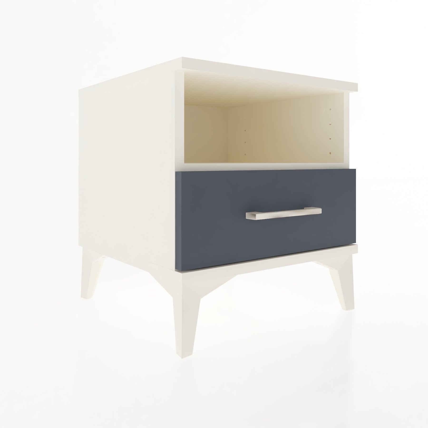 Woodntry Modular Nightstand Moonstone 44x44x36 cm with Drawer and Shelf CR3-1