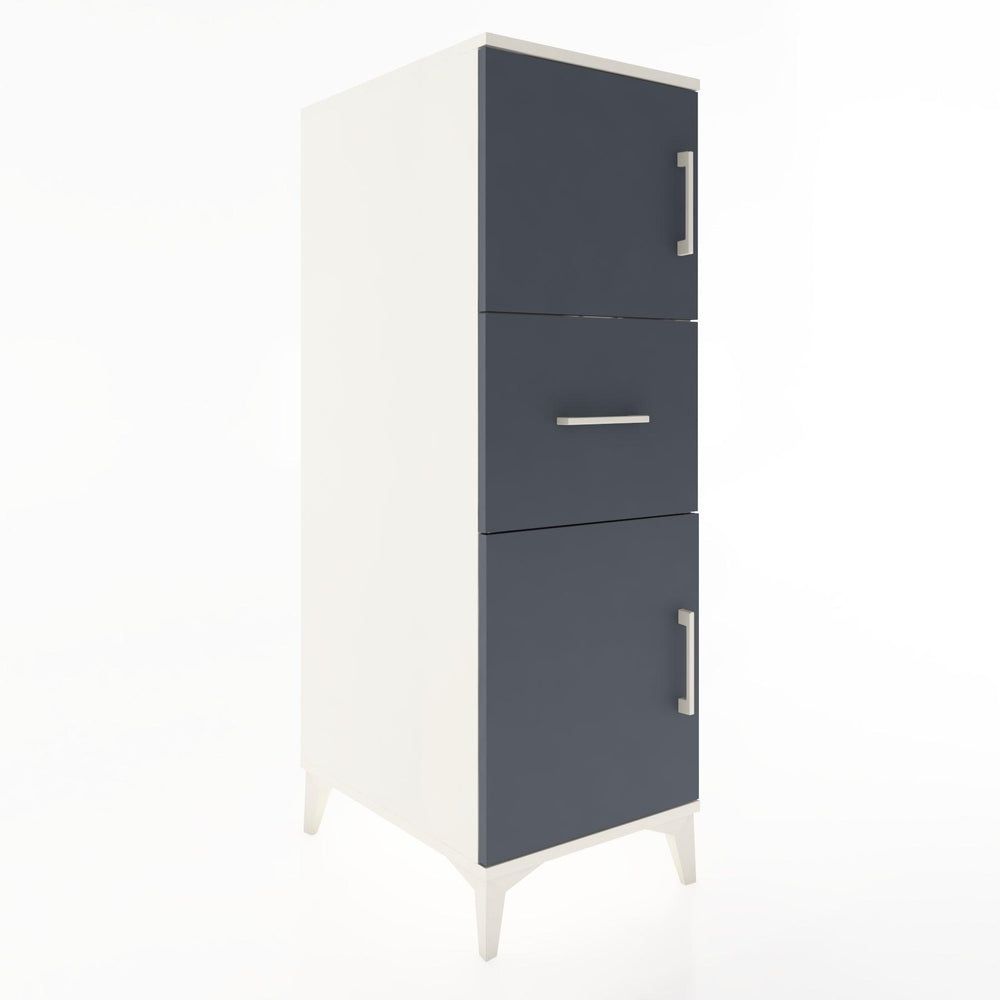 Woodntry Modular Cabinet Moonstone 44x30x122 cm with Doors and Drawers KC3-1