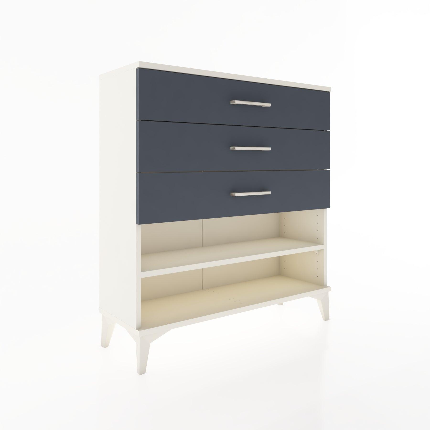 Woodntry Modular Dresser Moonstone 88x30x84 cm with Drawers and Shelves CR3-1 