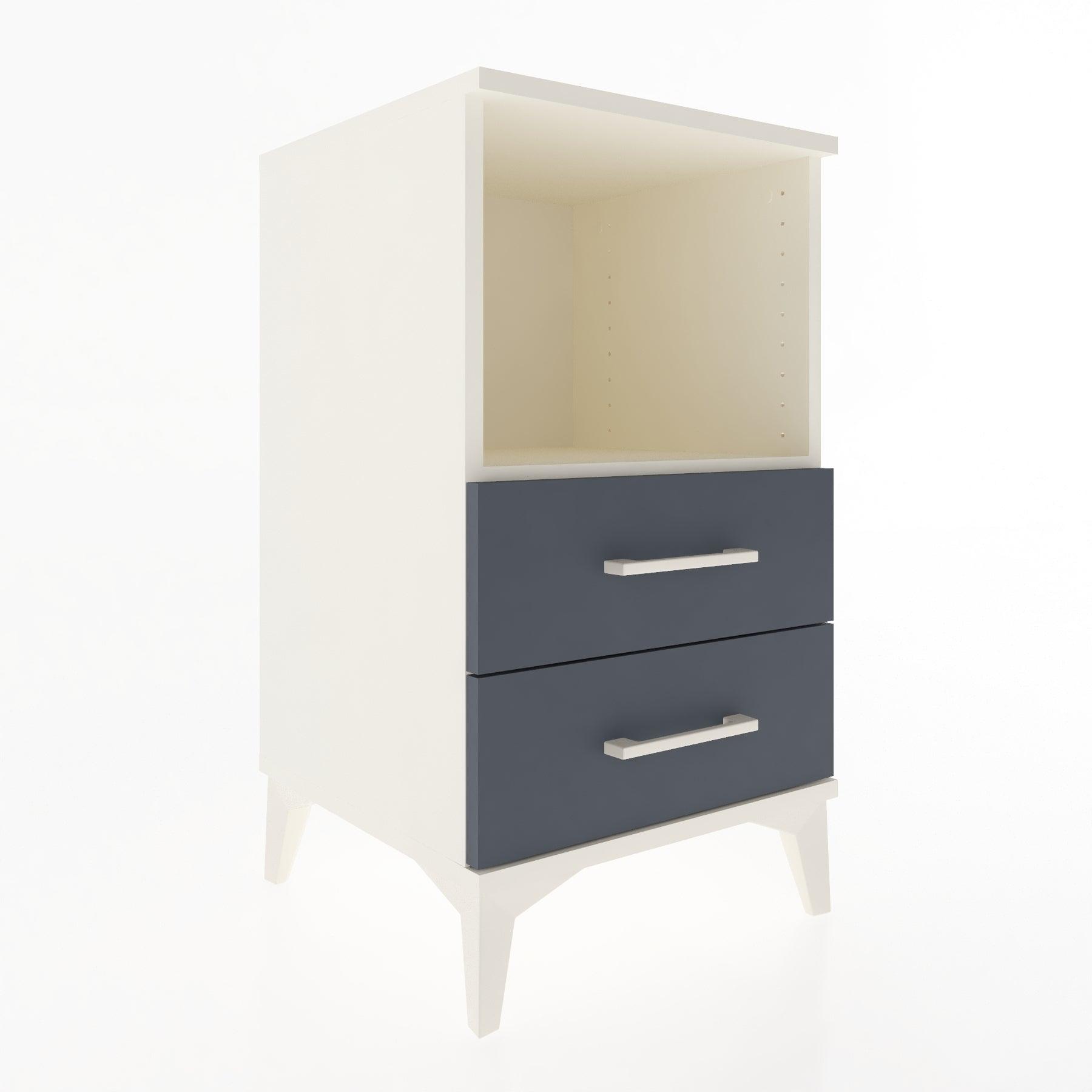 Woodntry Modular Nightstand Moonstone 44x44x68 cm with Drawer and Shelf CR3-1