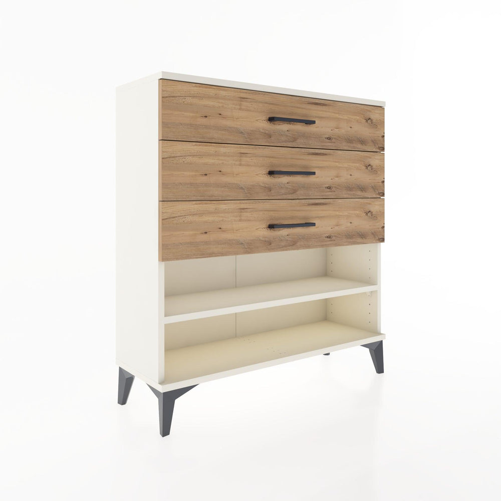 Woodntry Modular Dresser Moonstone 88x30x84 cm with Drawers and Shelves CR3-1 